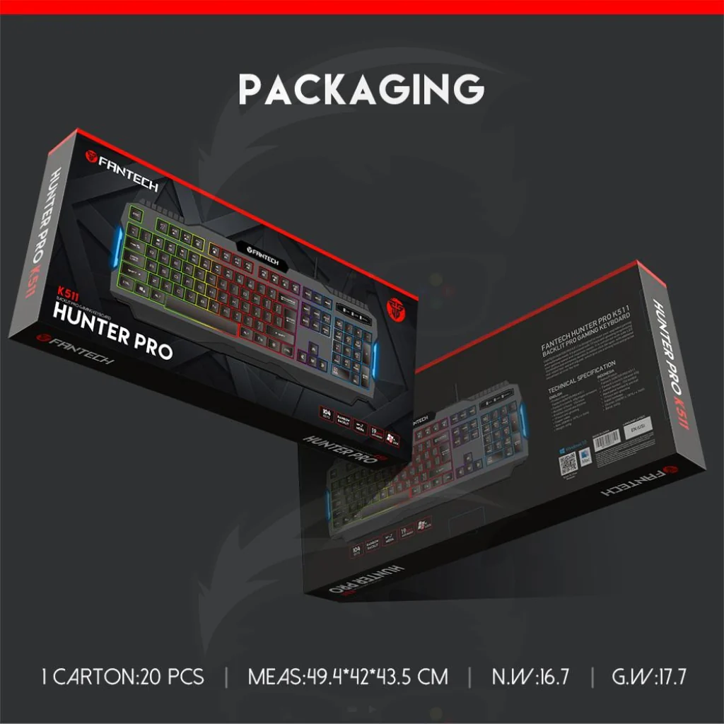 FANTECH K511 Hunter Pro Backlit Pro Gaming Keyboard - Image 13