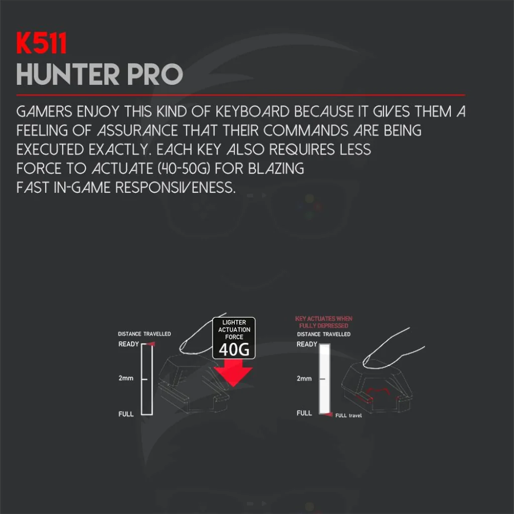 FANTECH K511 Hunter Pro Backlit Pro Gaming Keyboard - Image 6