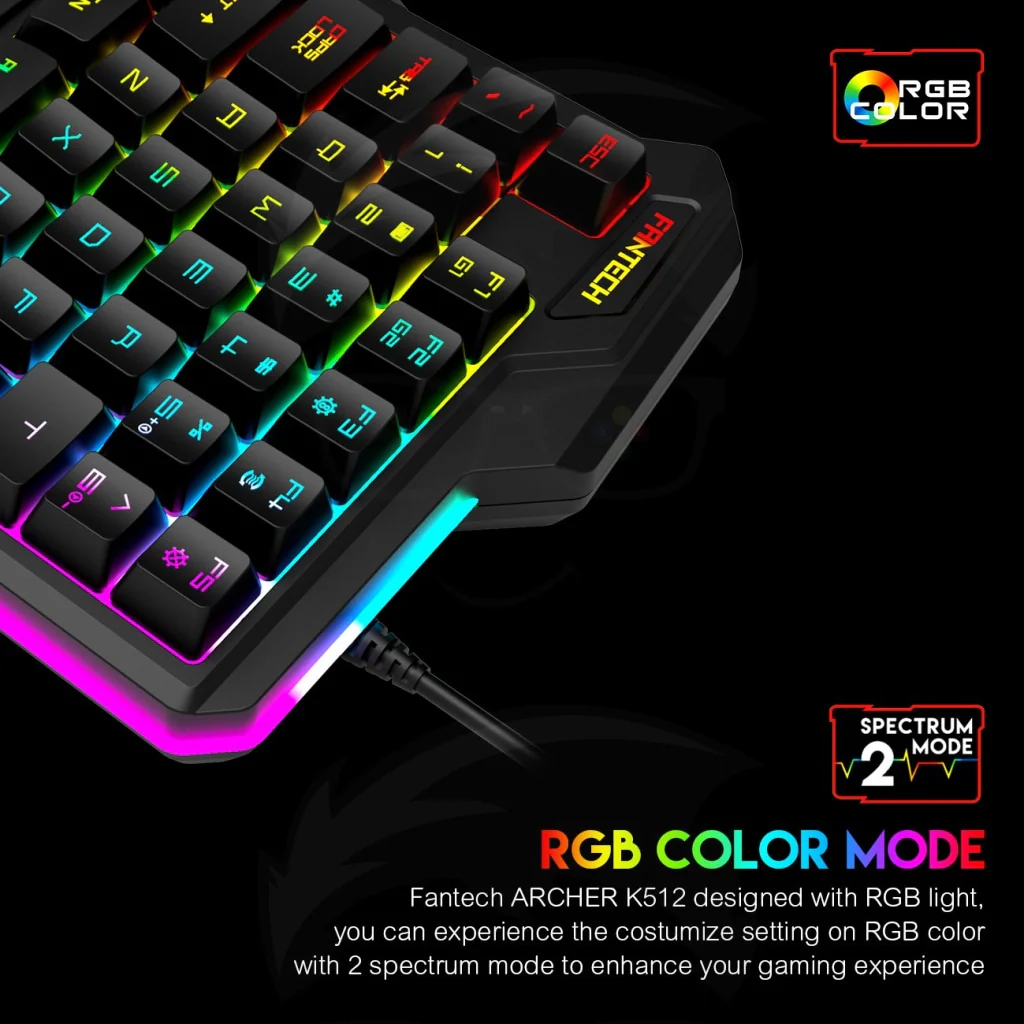 FANTECH K512 Archer One-Handed RGB Gaming keyboard - Image 6