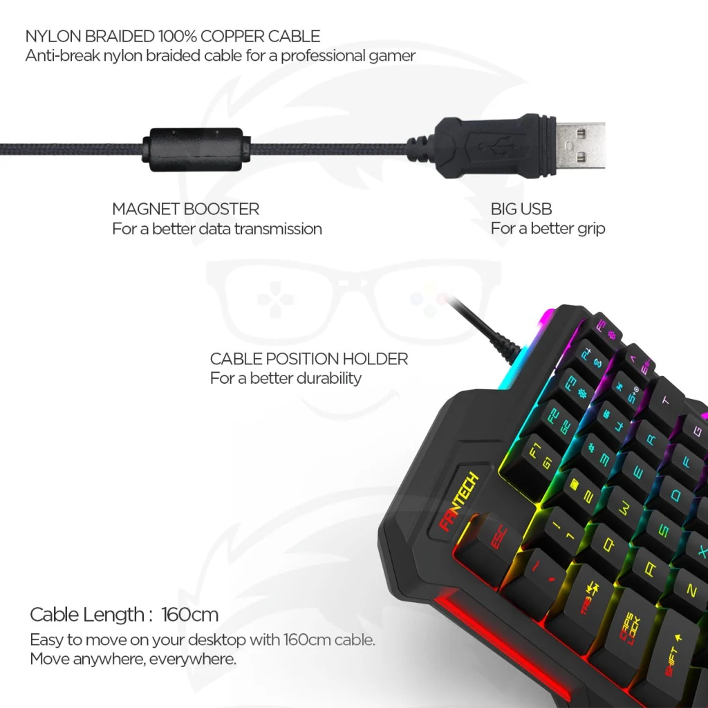 FANTECH K512 Archer One-Handed RGB Gaming keyboard - Image 8
