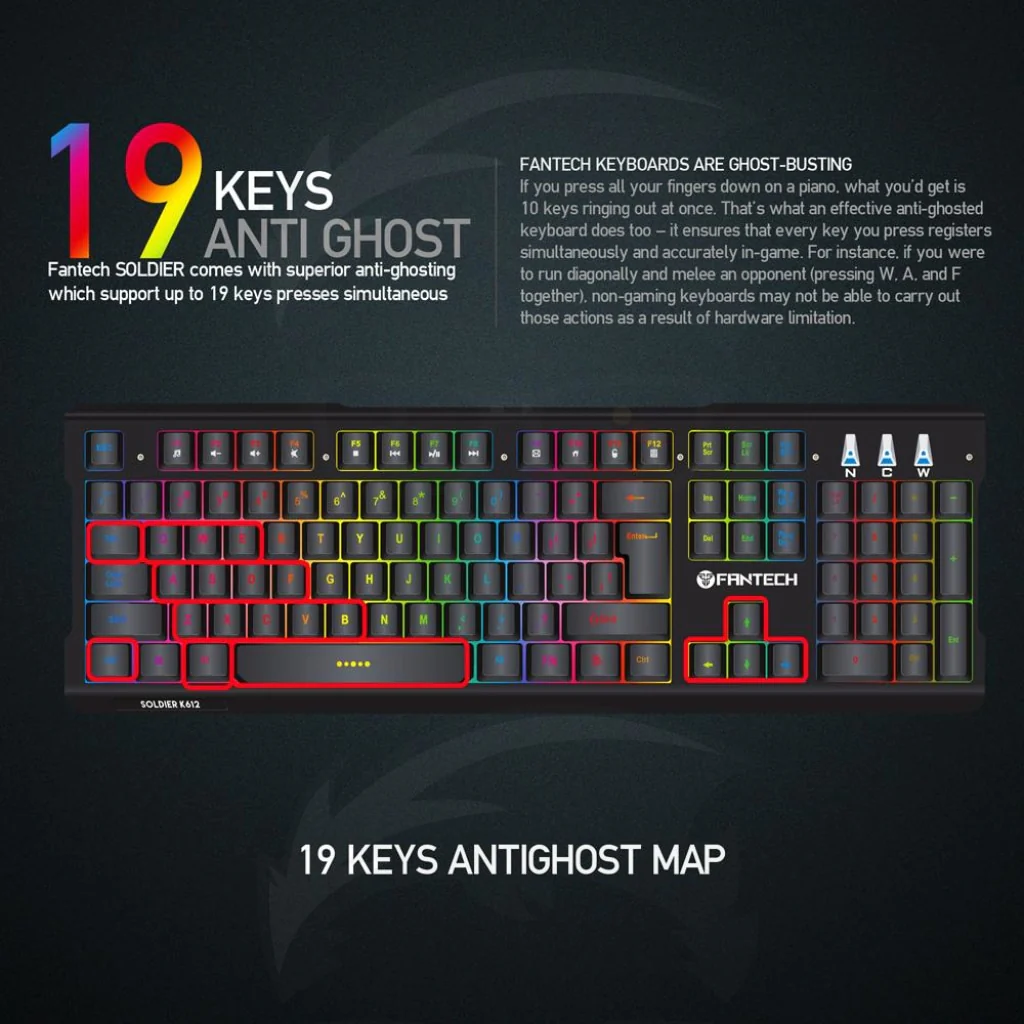FANTECH K612 Soldier RGB Gaming Keyboard - Image 5