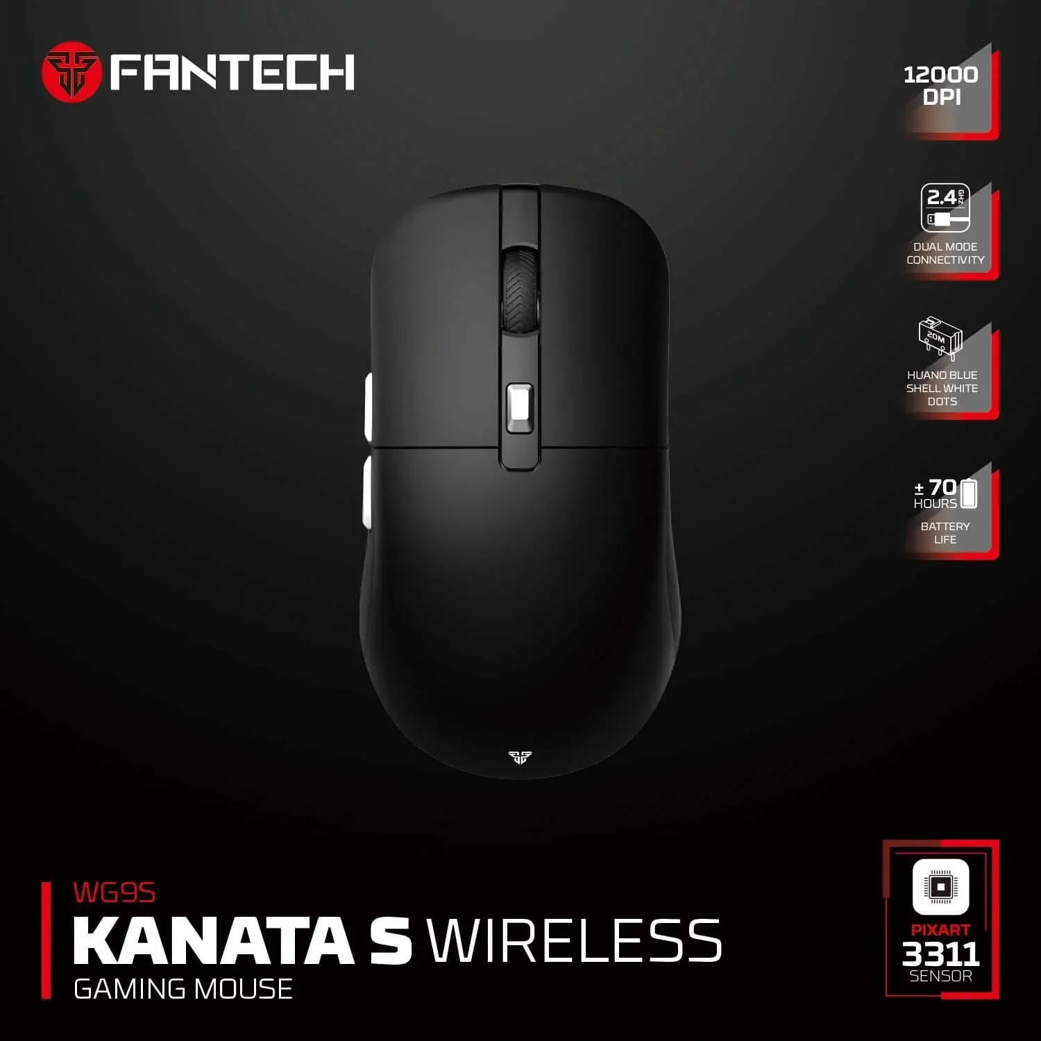 FANTECH KANATA S WG9S WIRELESS GAMING MOUSE - Image 6