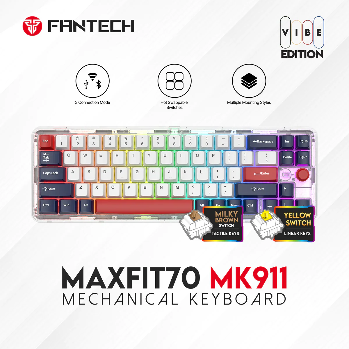 Fantech Maxfit70 LONDON TOUR Vibe Edition Mechanical Gaming Keyboard