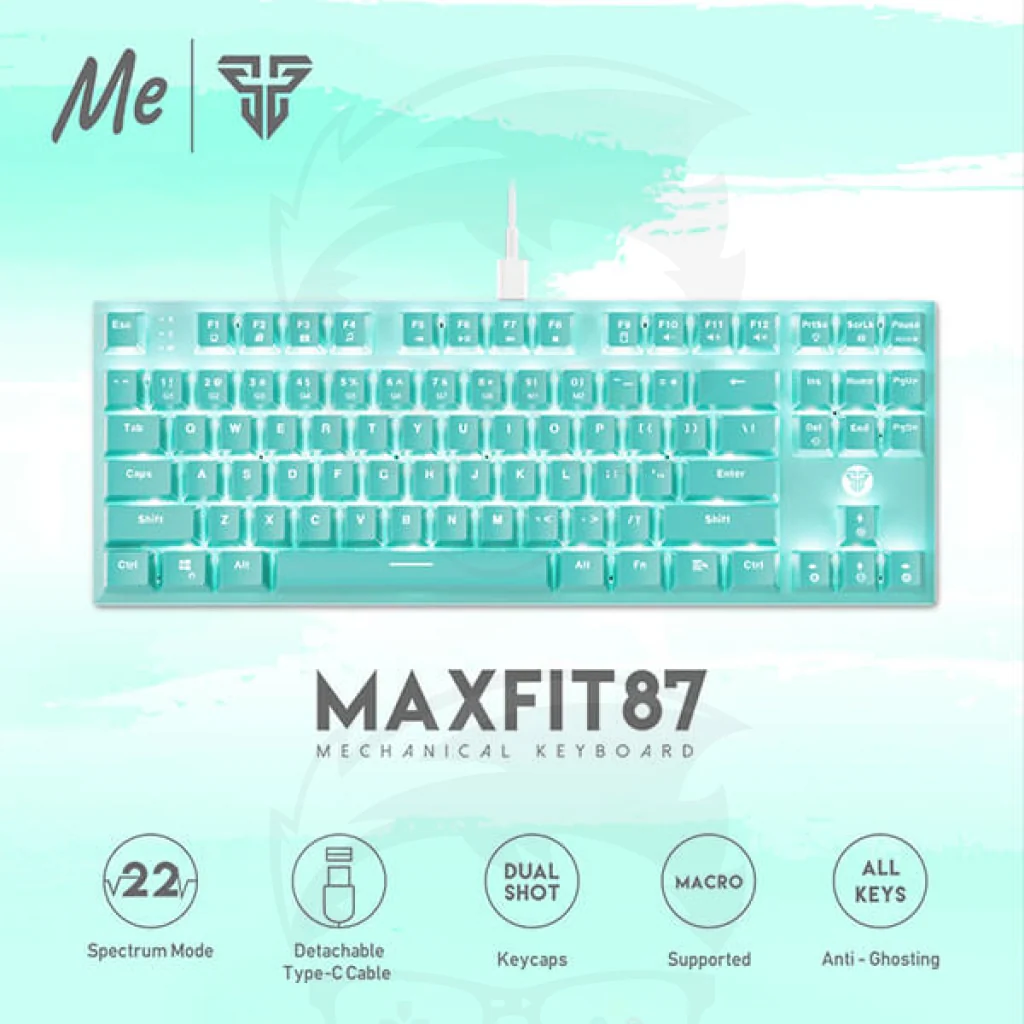 FANTECH MAXFIT87 Mint Edition RGB MECHANICAL KEYBOARD - Image 3