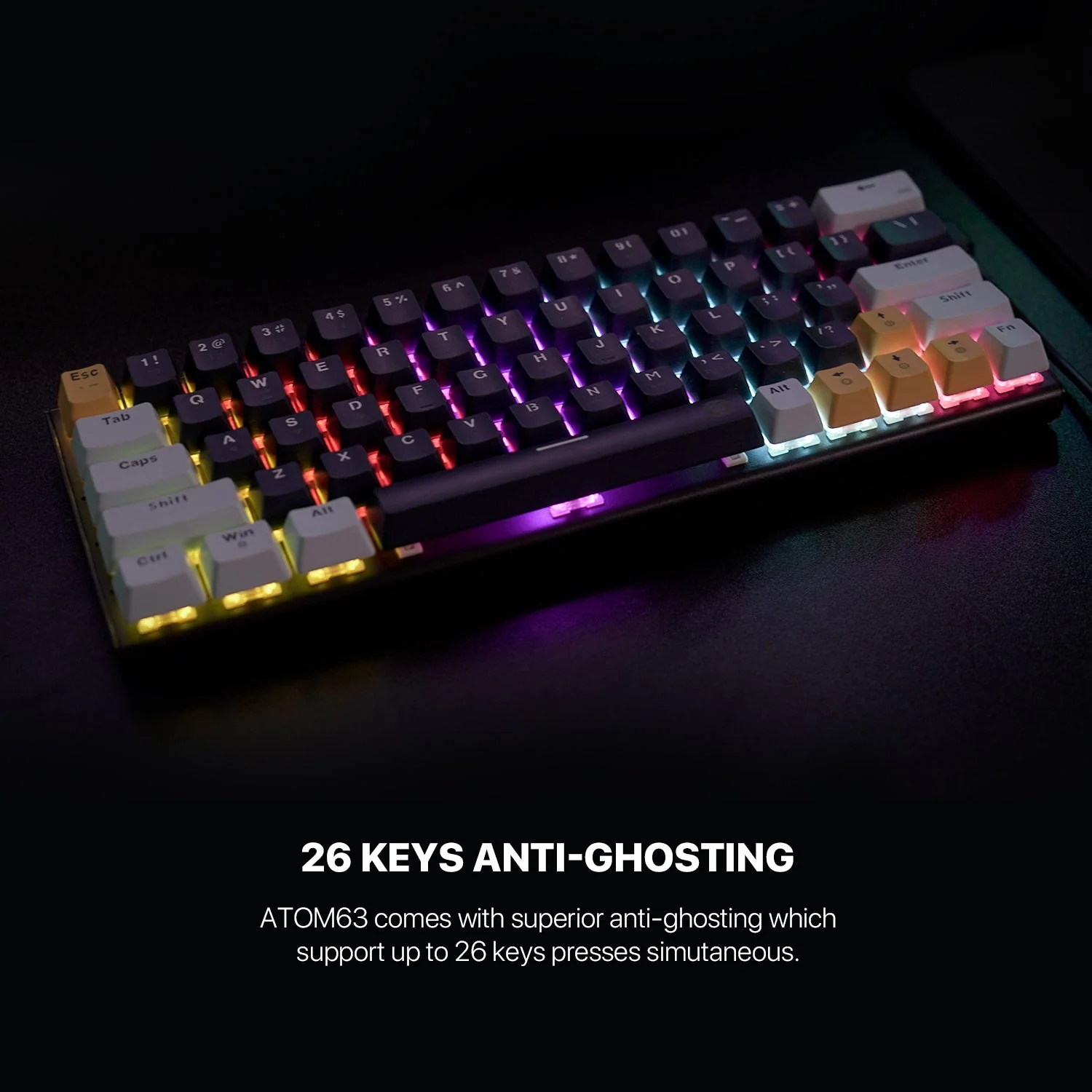 Fantech MK874 SKB ATOM 63 Mechanical Gaming Keyboard - Image 3