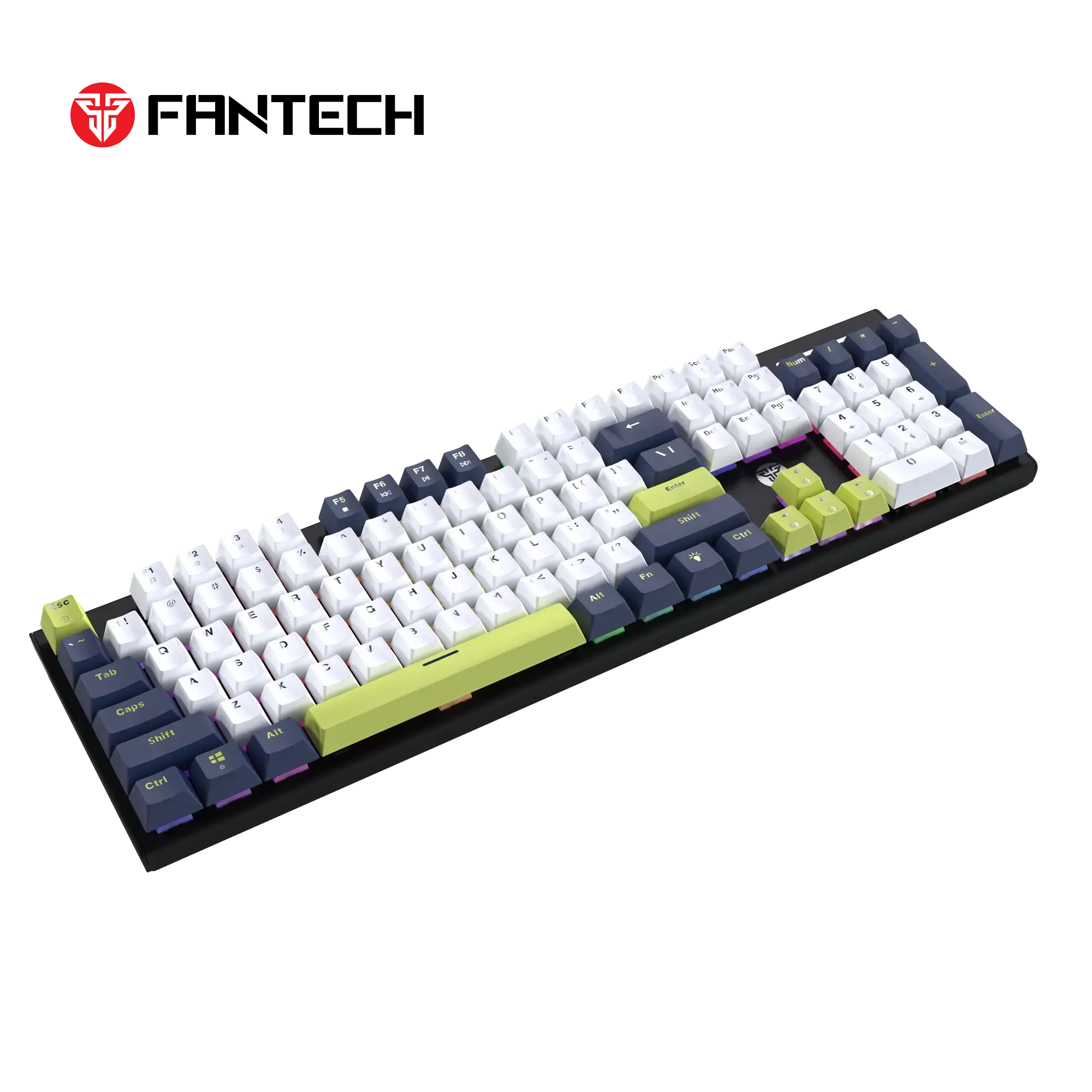 Fantech MK878S ATOM104S Mechanical Gaming Keyboard Mori Edition - White - Image 2