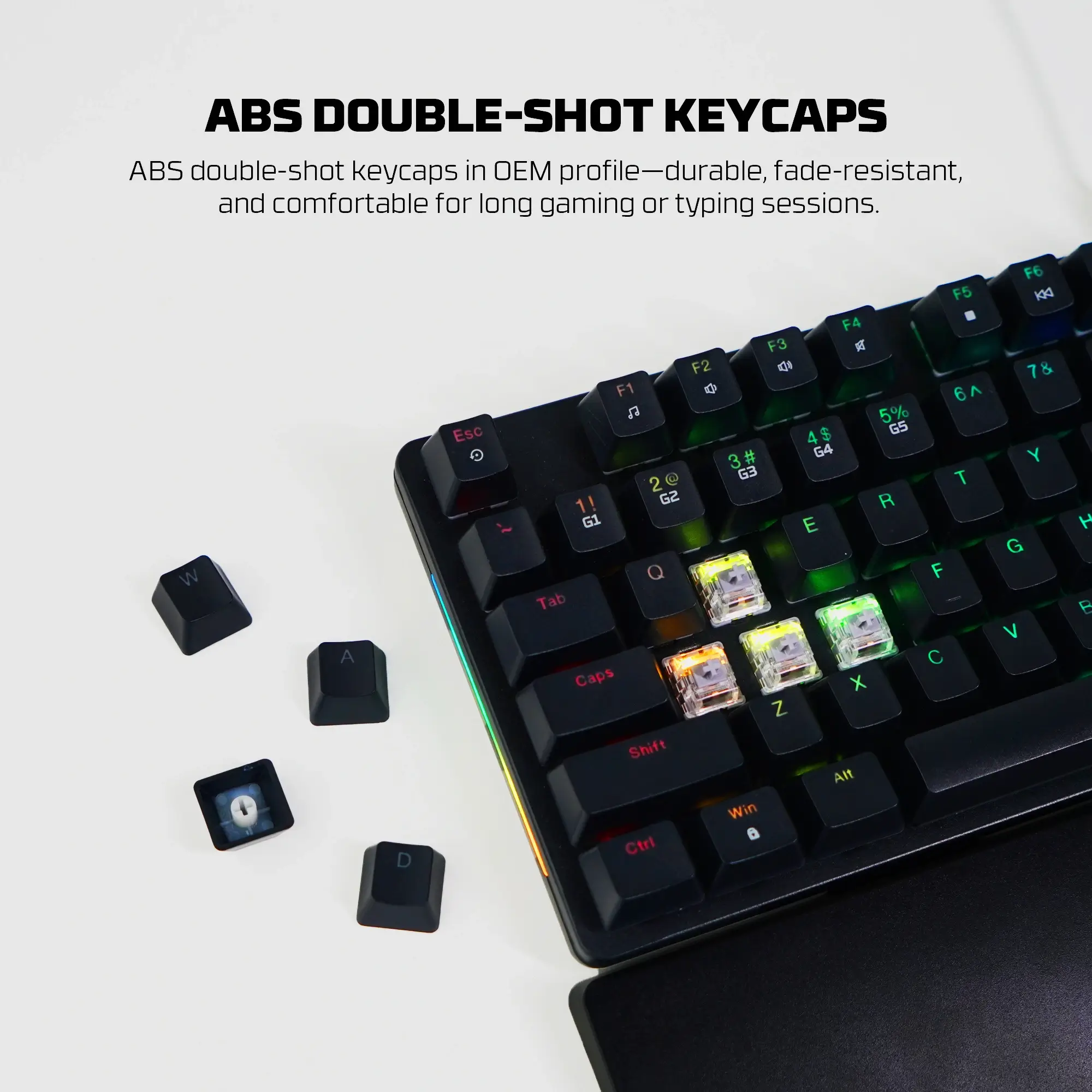 FANTECH MK894 MAX POWER II MECHANICAL GAMING KEYBOARD YALLOW SWITCH - Image 5