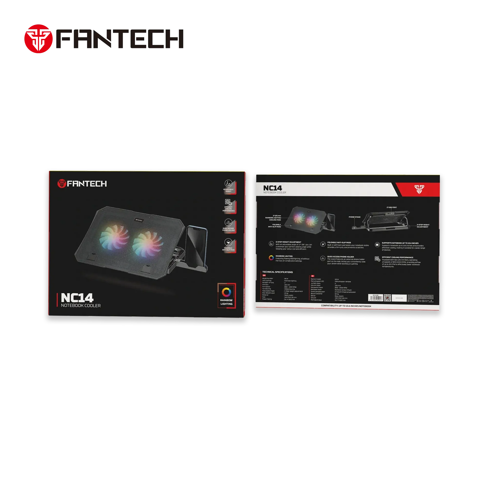 Fantech NC14 Laptop Cooling Pad - Image 2