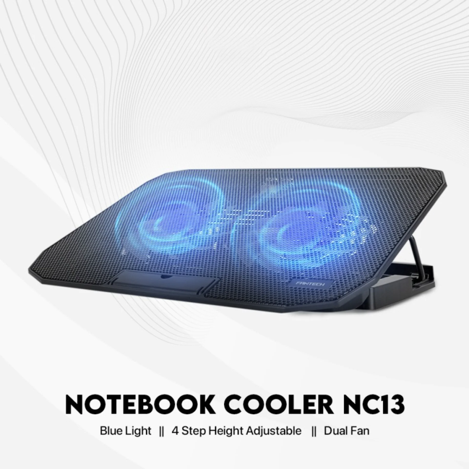 Fantech NoteBook Cooler NC13 Two Fan Suitable For 9-15.6 Inch Laptop - Image 2