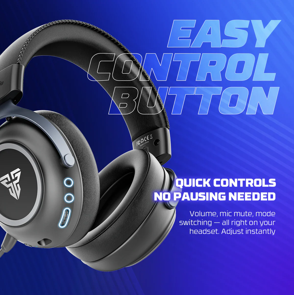 FANTECH ORBITA WHG07 WIRELESS TRI MODE BLACK GAMING HEADSET - Image 7