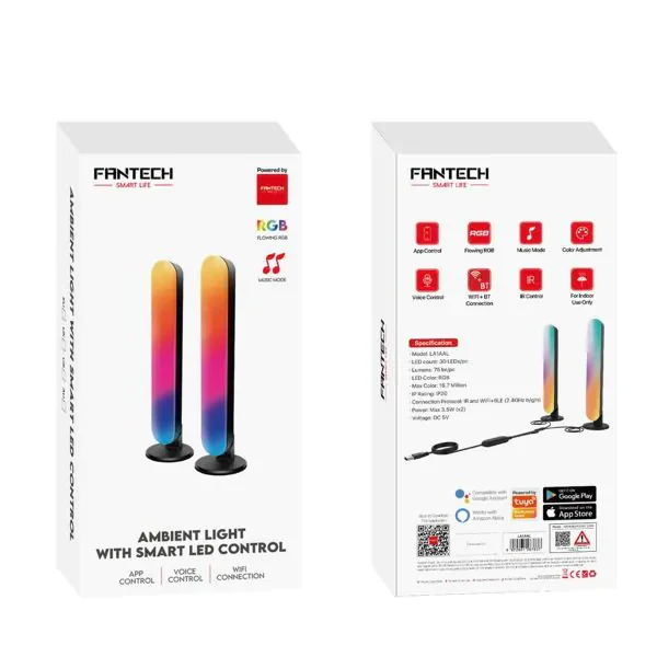 FANTECH Smart Life Lampu Flowing Light Bar WiFi RGB - Image 3