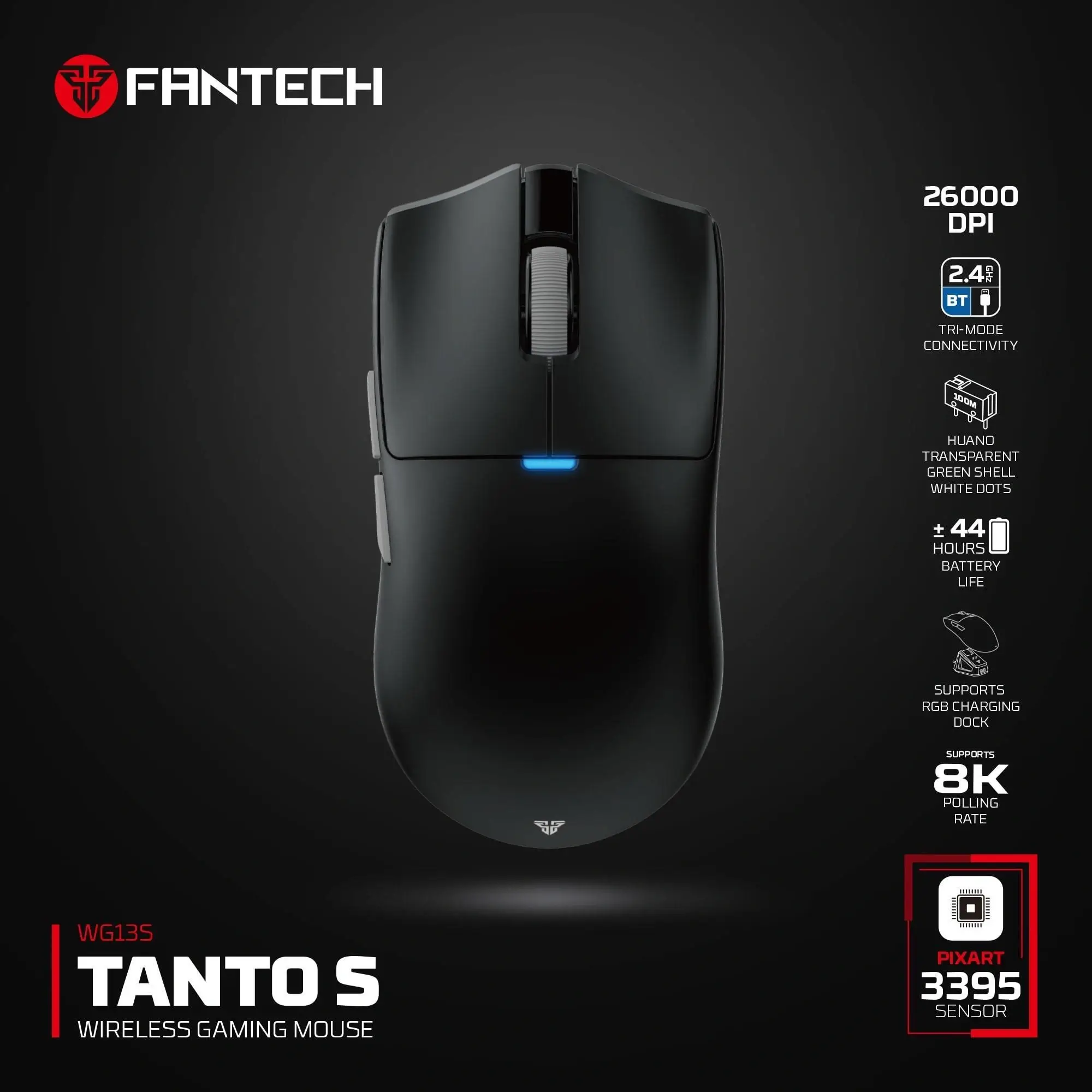 FANTECH WG13S TANTO S TRI-MODE WIRELESS GAMING MOUSE - Image 10