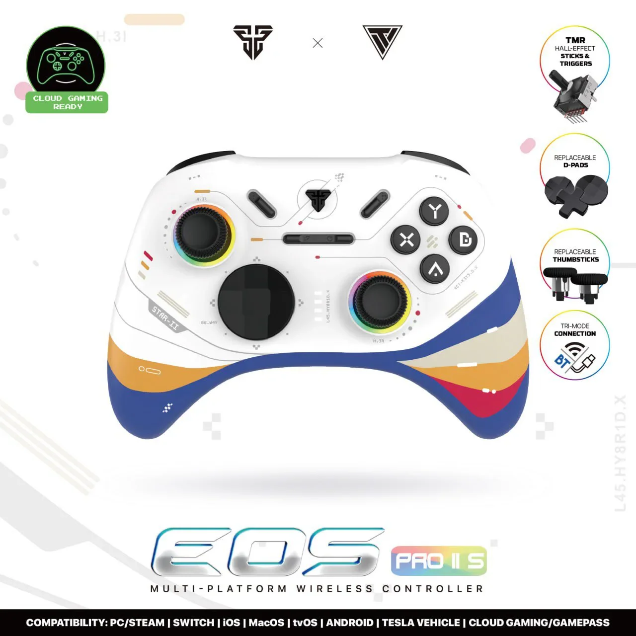 FANTECH WGP15V2S EOS PRO II S WIRELESS CONTROLLER Star Two White - Image 5