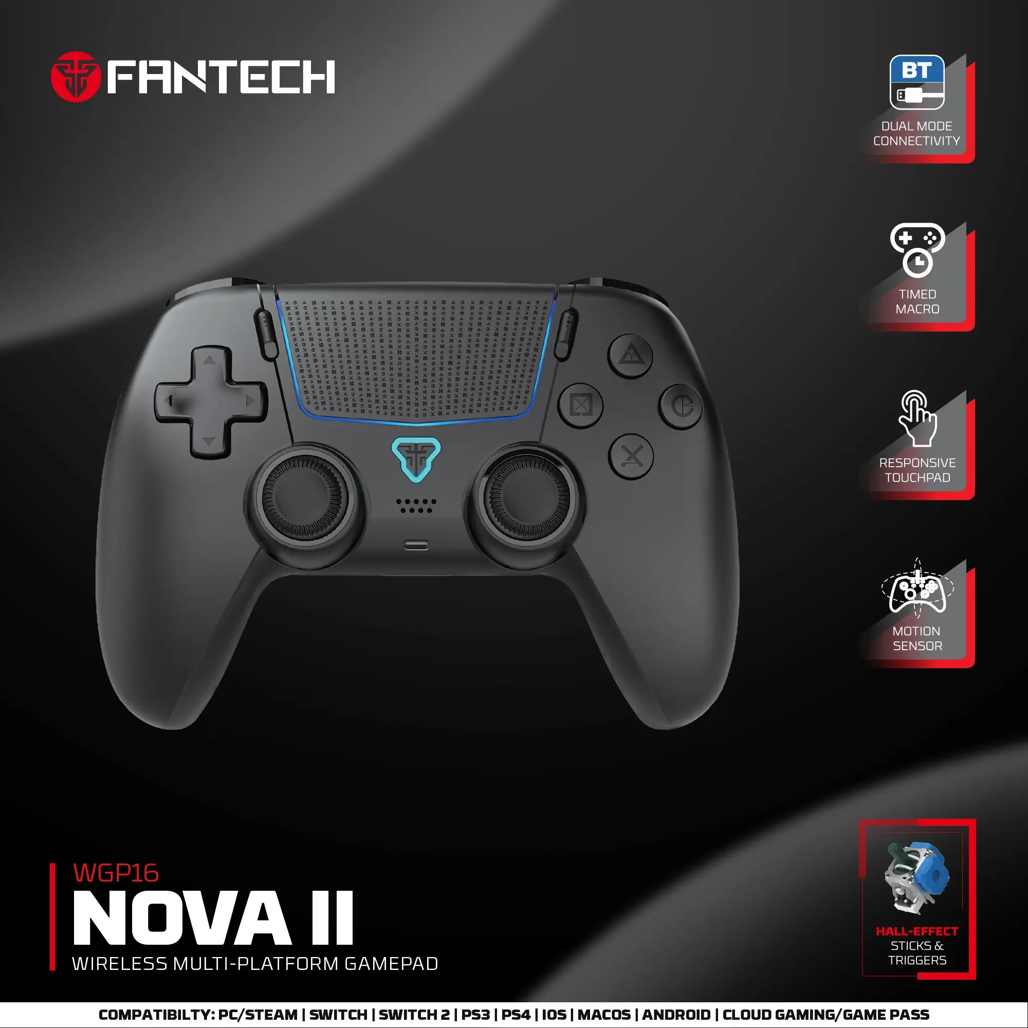 FANTECH WGP16 NOVA II Wireless GAMEPAD Black - Image 5