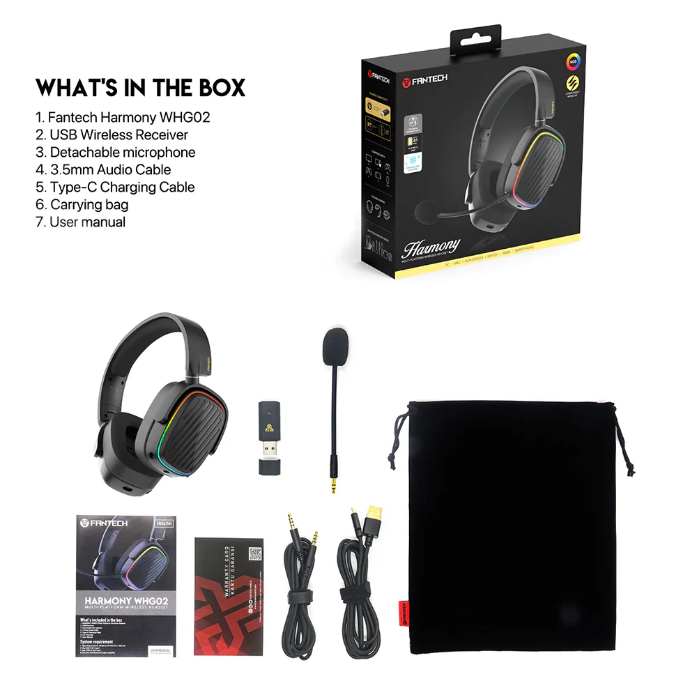 Fantech WHG02 Harmony Wireless Headset - Image 2