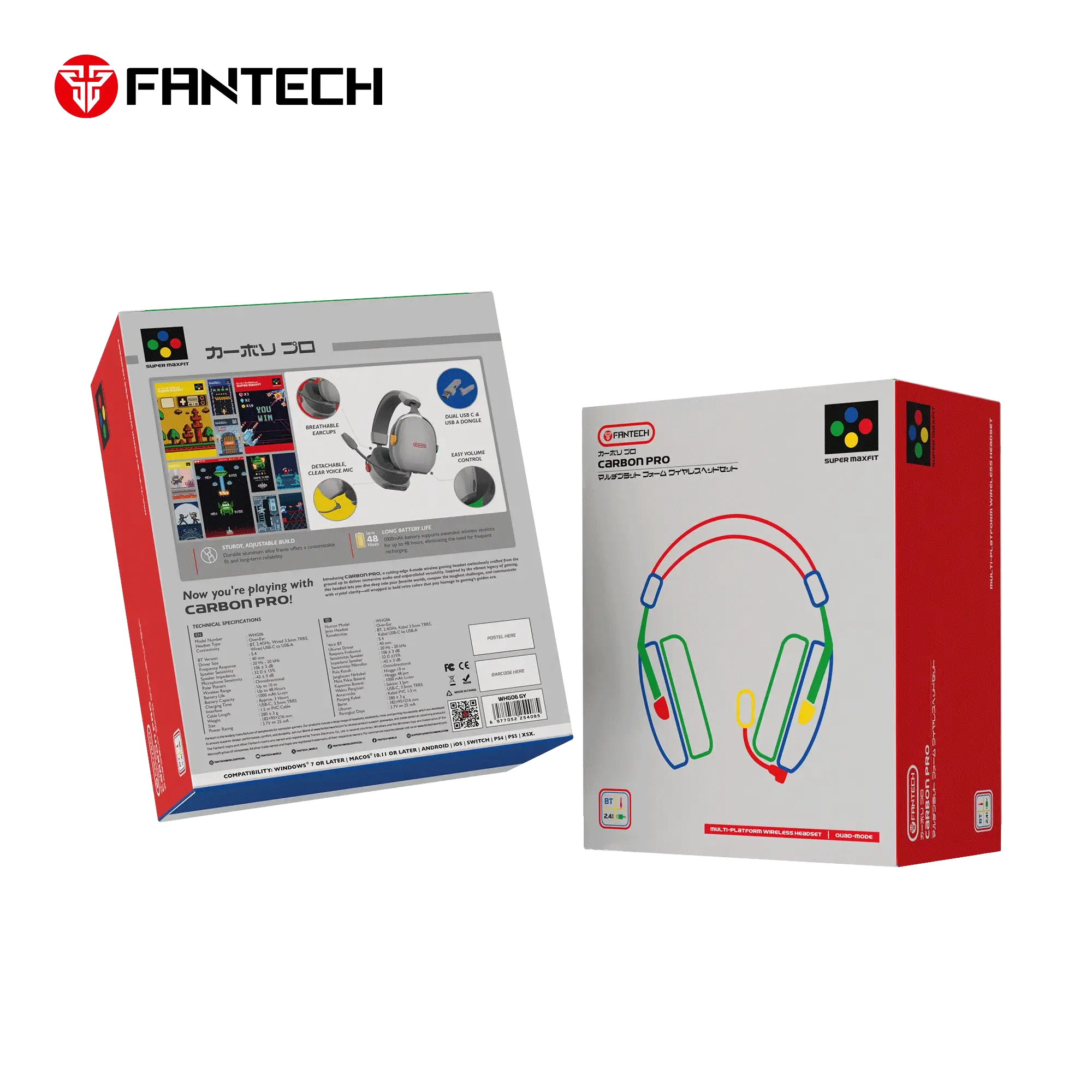 FANTECH WHG06 CARBON PRO WIRELESS GAMING HEADSET - Image 4