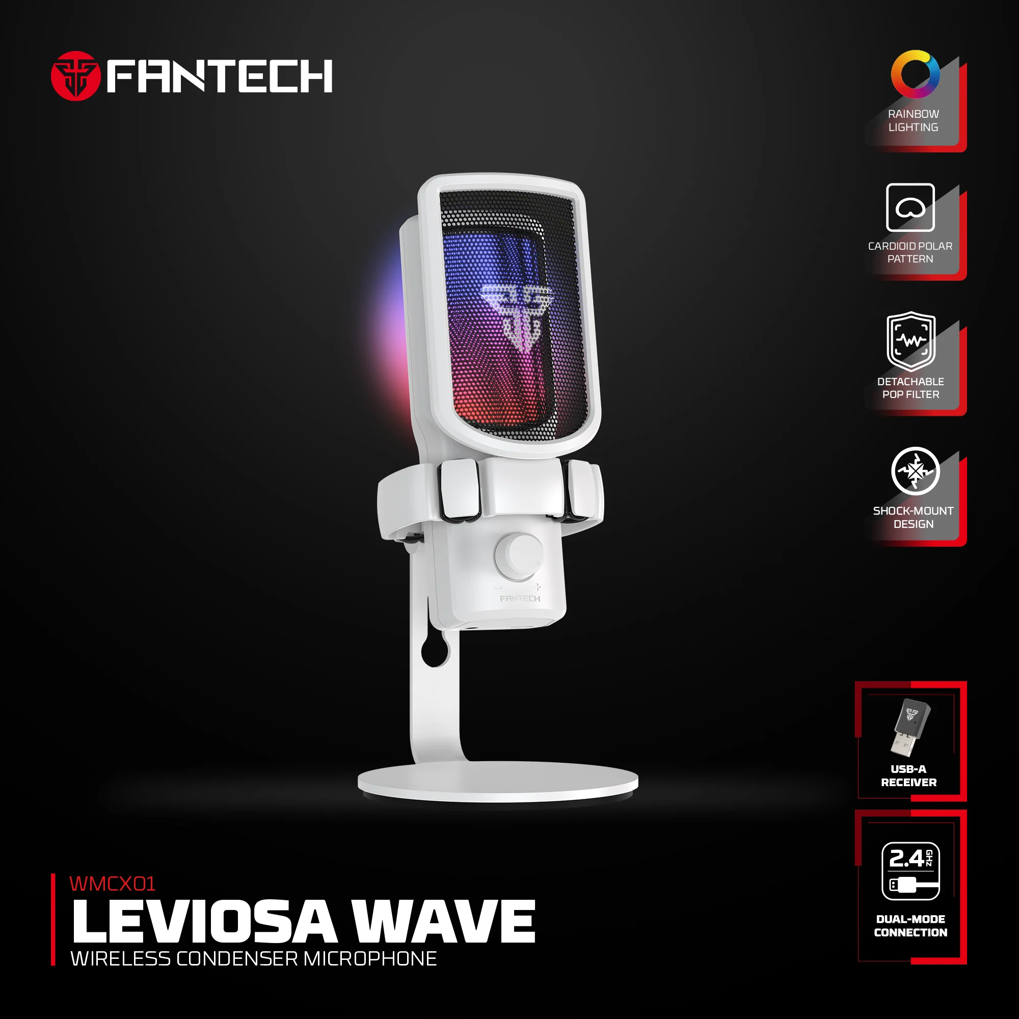 FANTECH WMCX01 LEVIOSA WAVE WIRELESS MICROPHONE - Image 5