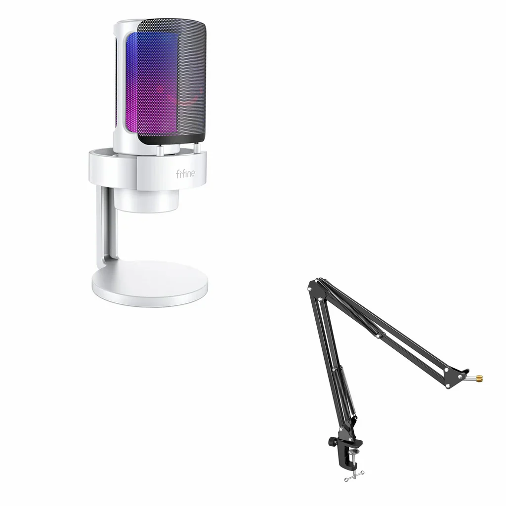 Fifine Ampligame A8 Usb Mic With Controllable Rgb, Live Monitoring - Image 2