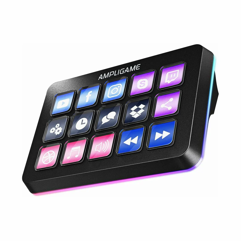 Fifine Ampligame D6 Control Pad With 15 Customized Keys And Software For Streaming