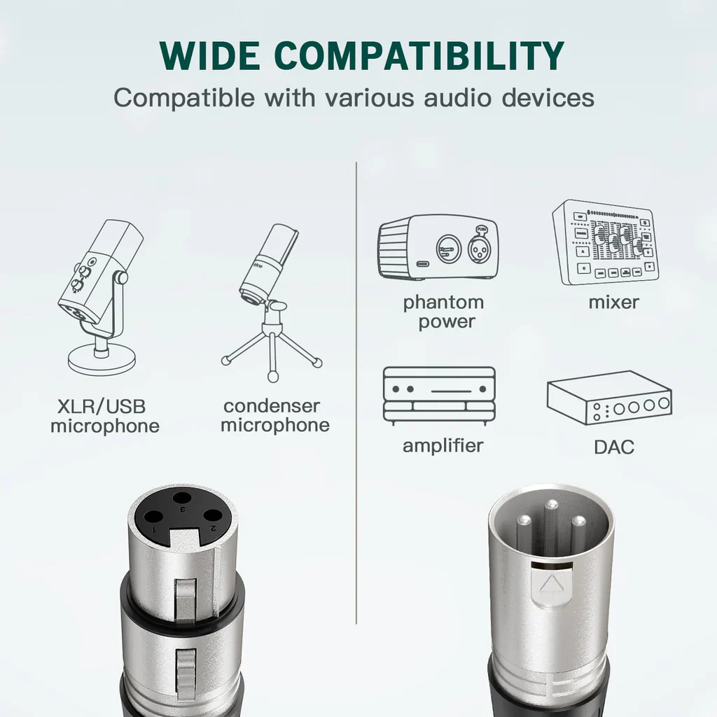 Fifine L9 XLR Cable With 10 Feet Length For Connecting Any XLR Mics  - Image 4