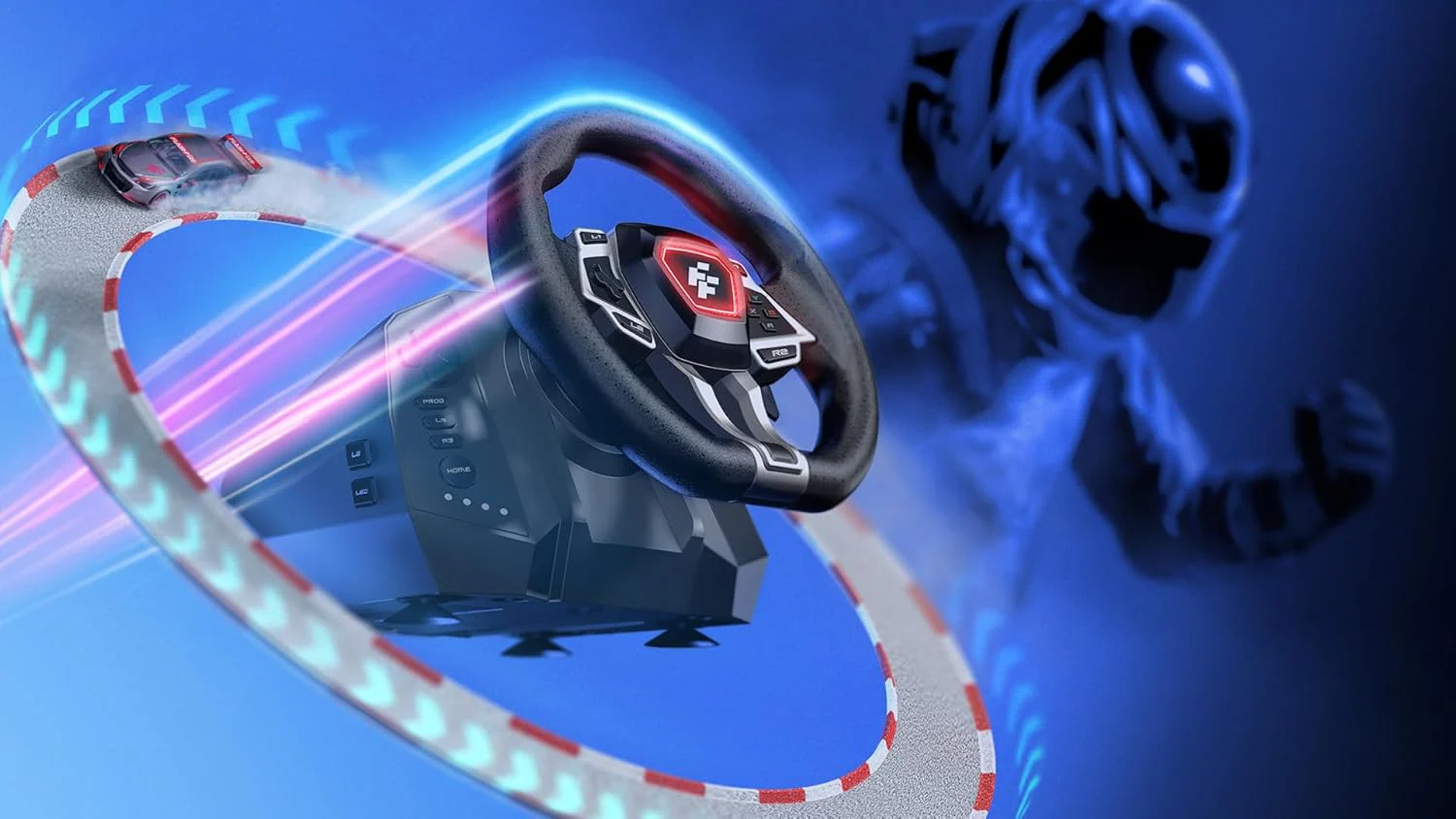 Flashfire F107 IMOLA Racing FORCE FEEDBACK Wheel, Pedals, Shifter, Hall-Effect Sensor, Vibration Feedback Function, Adjustable Rotation 270° and 900° - Image 4