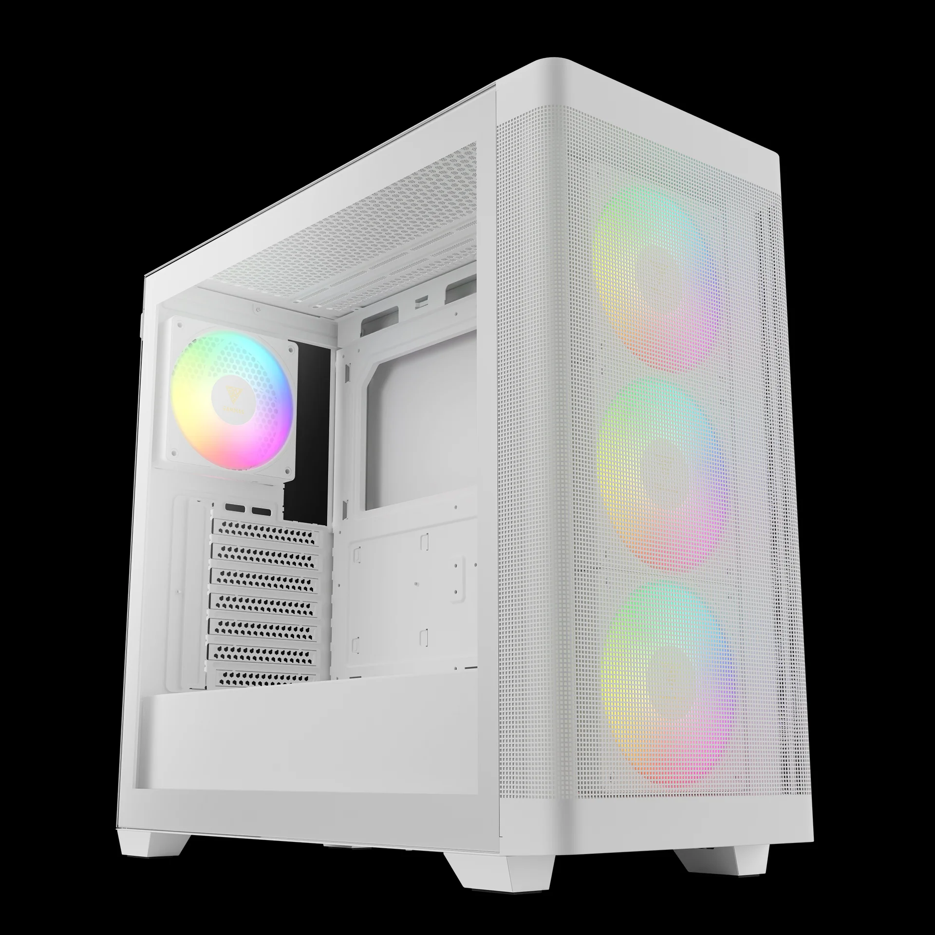 GAMDIAS ATHENA M3 ARGB Mid Tower Gaming Case - White - Image 2