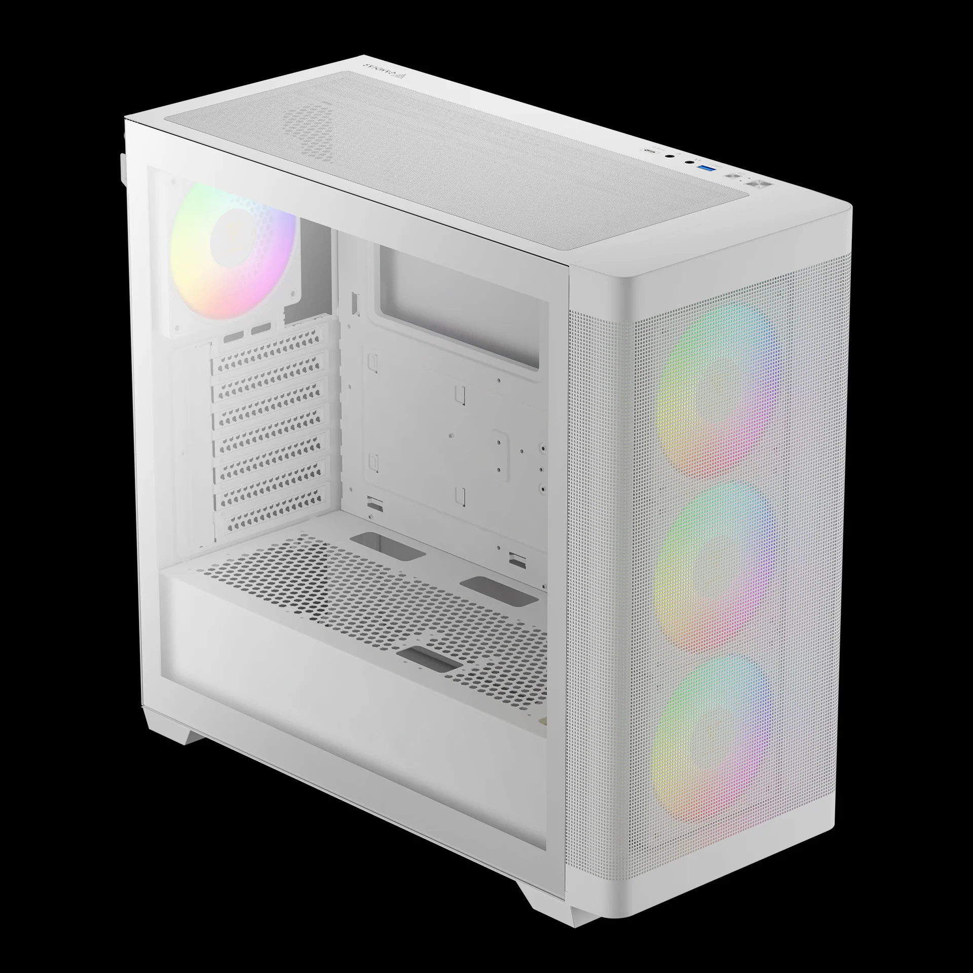 GAMDIAS ATHENA M3 ARGB Mid Tower Gaming Case - White - Image 5