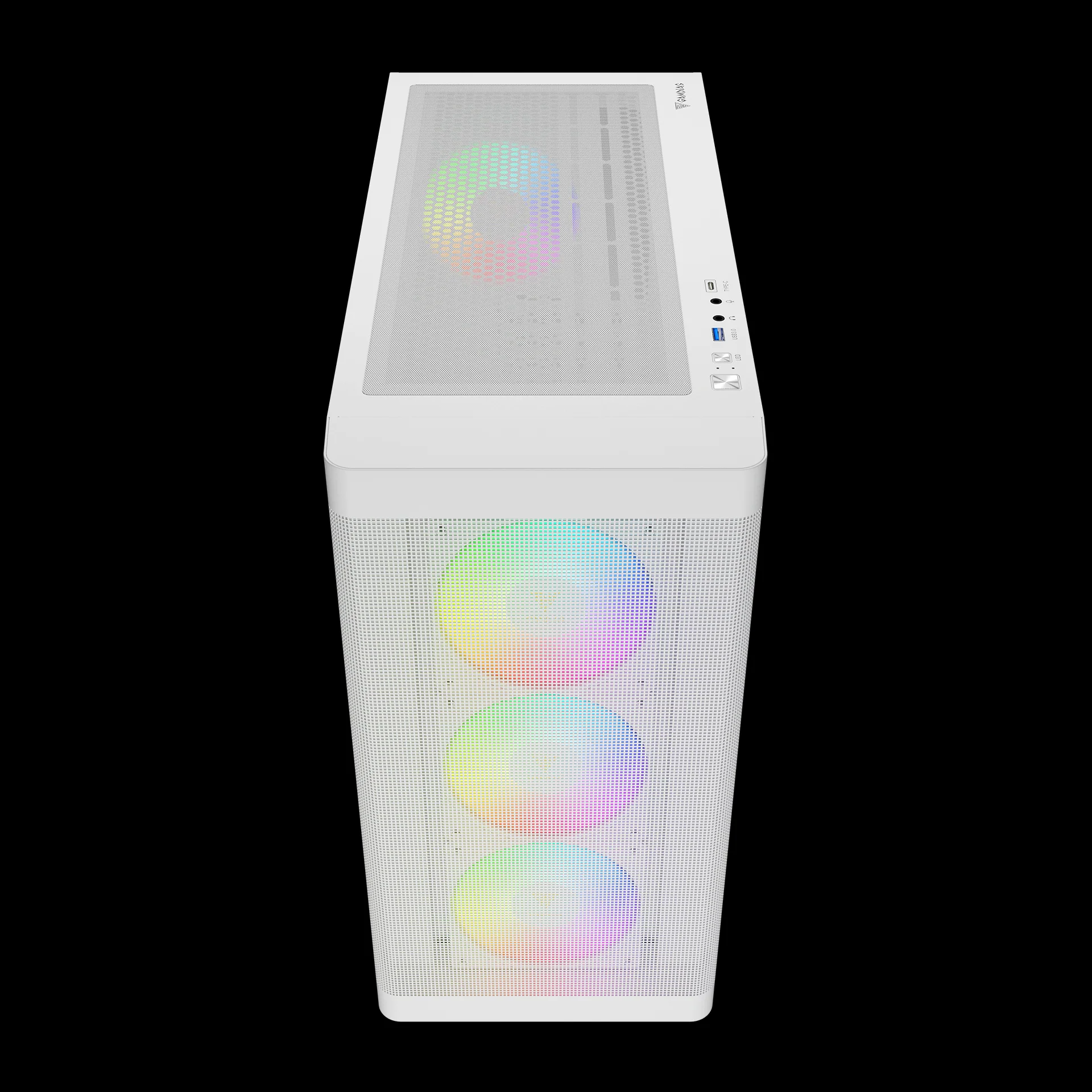 GAMDIAS ATHENA M3 ARGB Mid Tower Gaming Case - White - Image 7