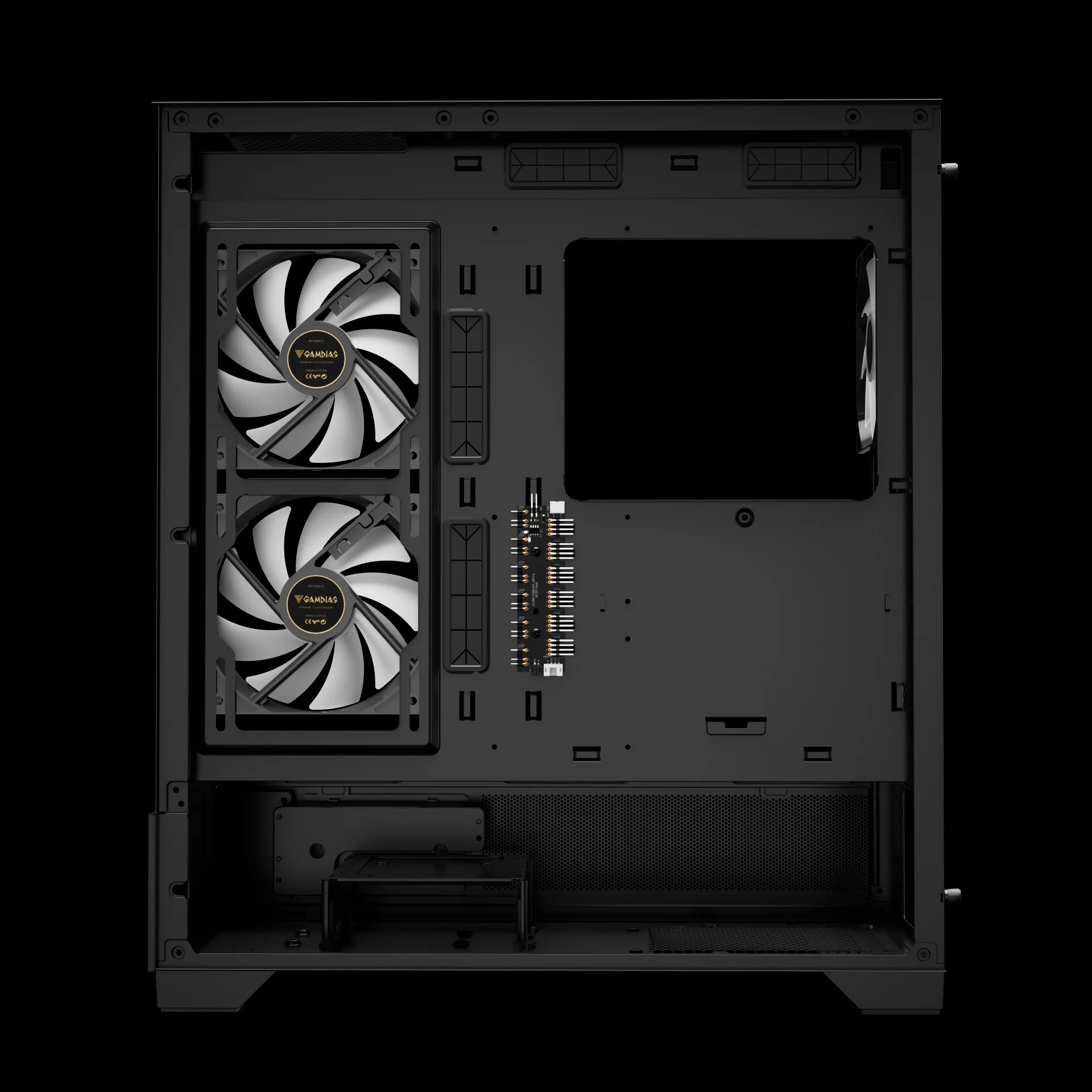 GAMDIAS ATLAS M1 ARGB Mid Tower Gaming Case - Black - Image 4