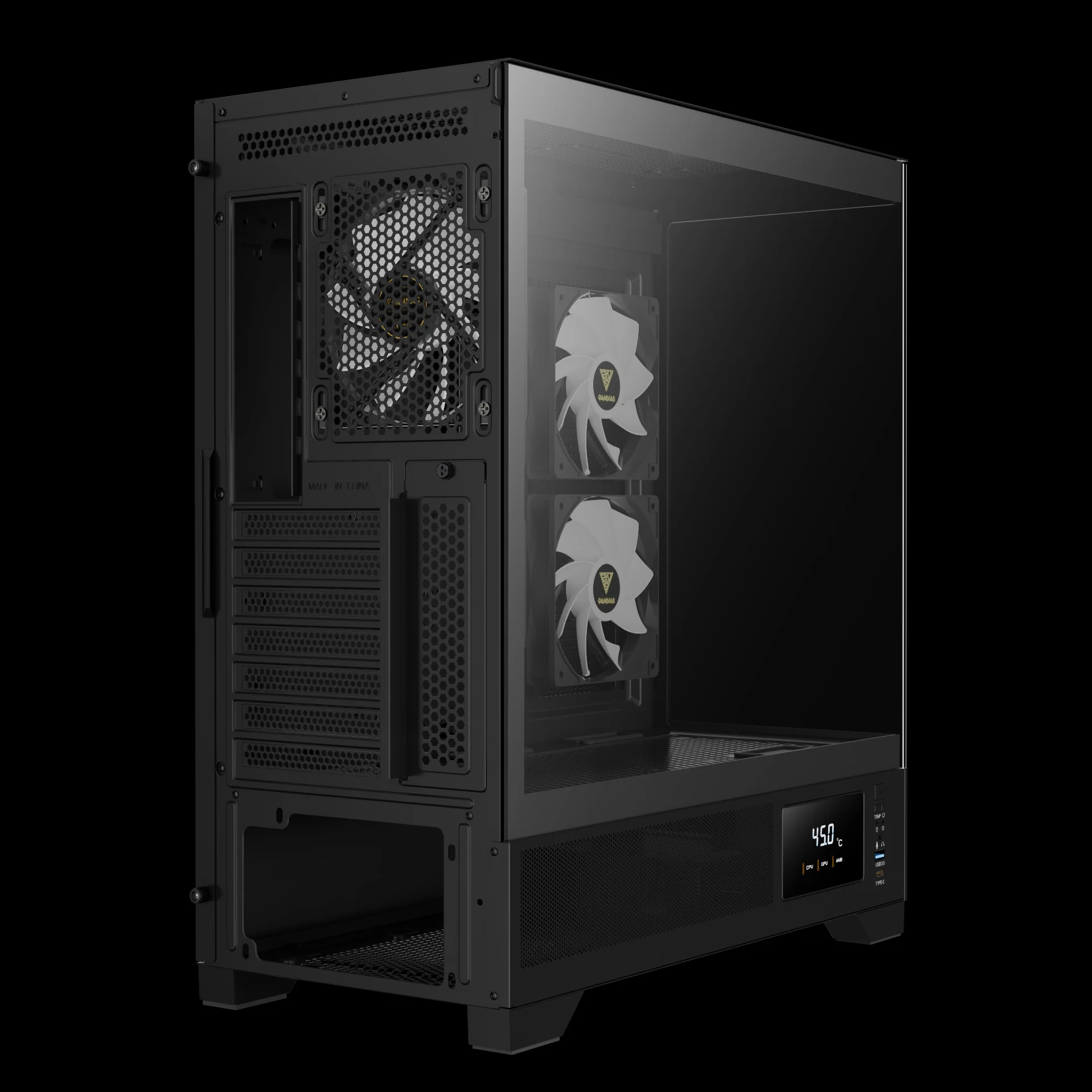 GAMDIAS ATLAS M1 ARGB Mid Tower Gaming Case - Black - Image 5