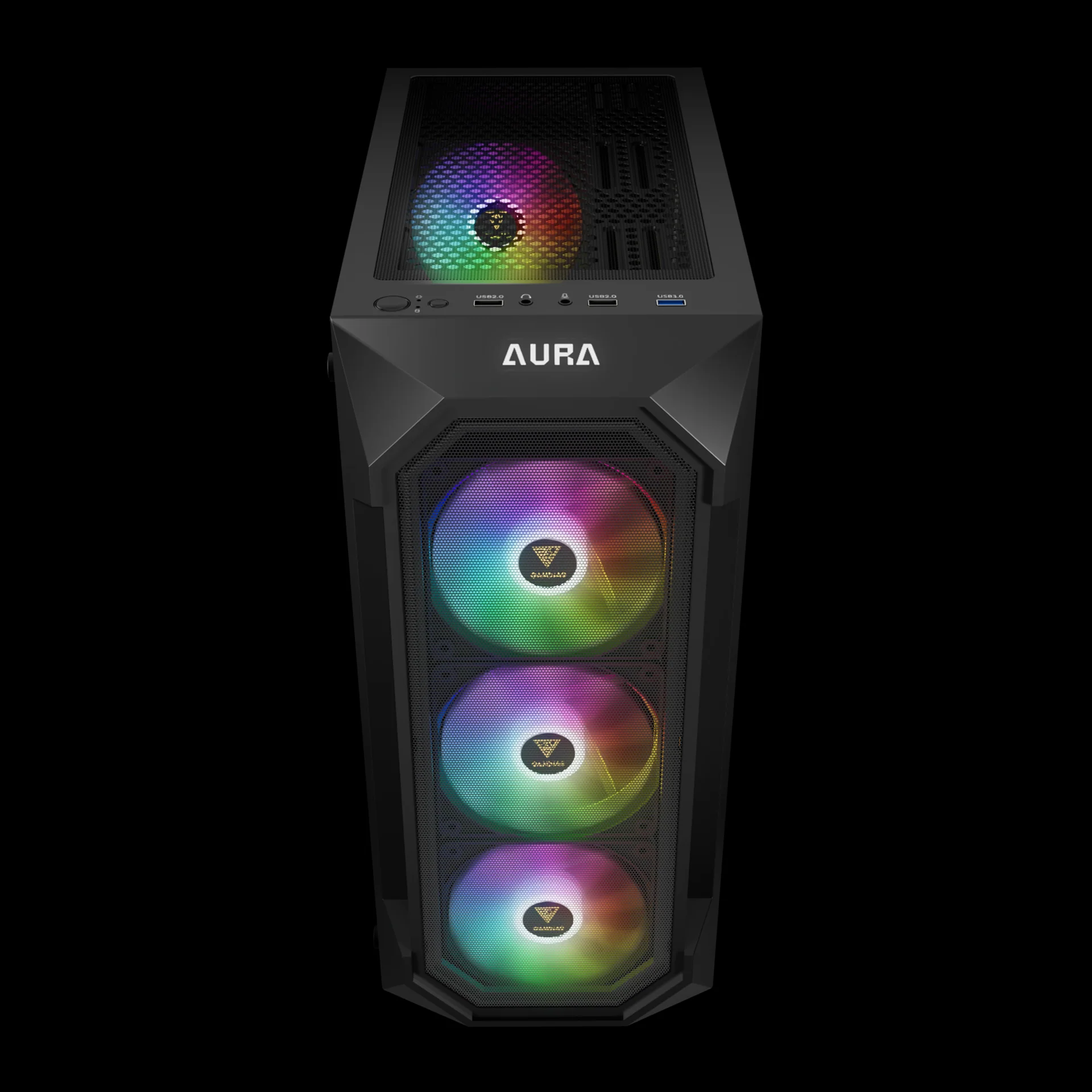 GAMDIAS AURA GC1 ELITE ARGB Mid Tower Gaming Case - Black - Image 4