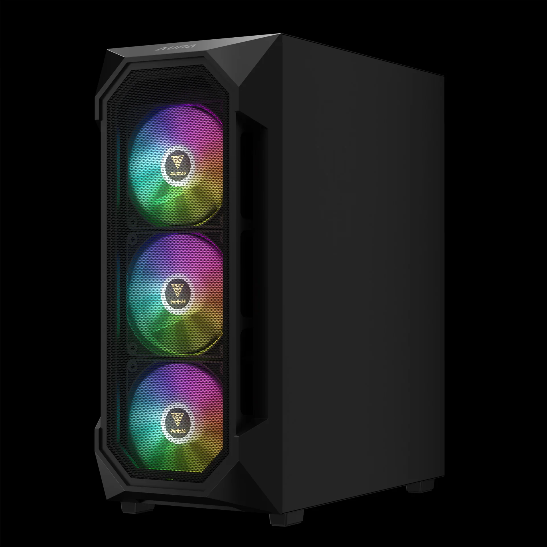 GAMDIAS AURA GC1 ELITE ARGB Mid Tower Gaming Case - Black - Image 5