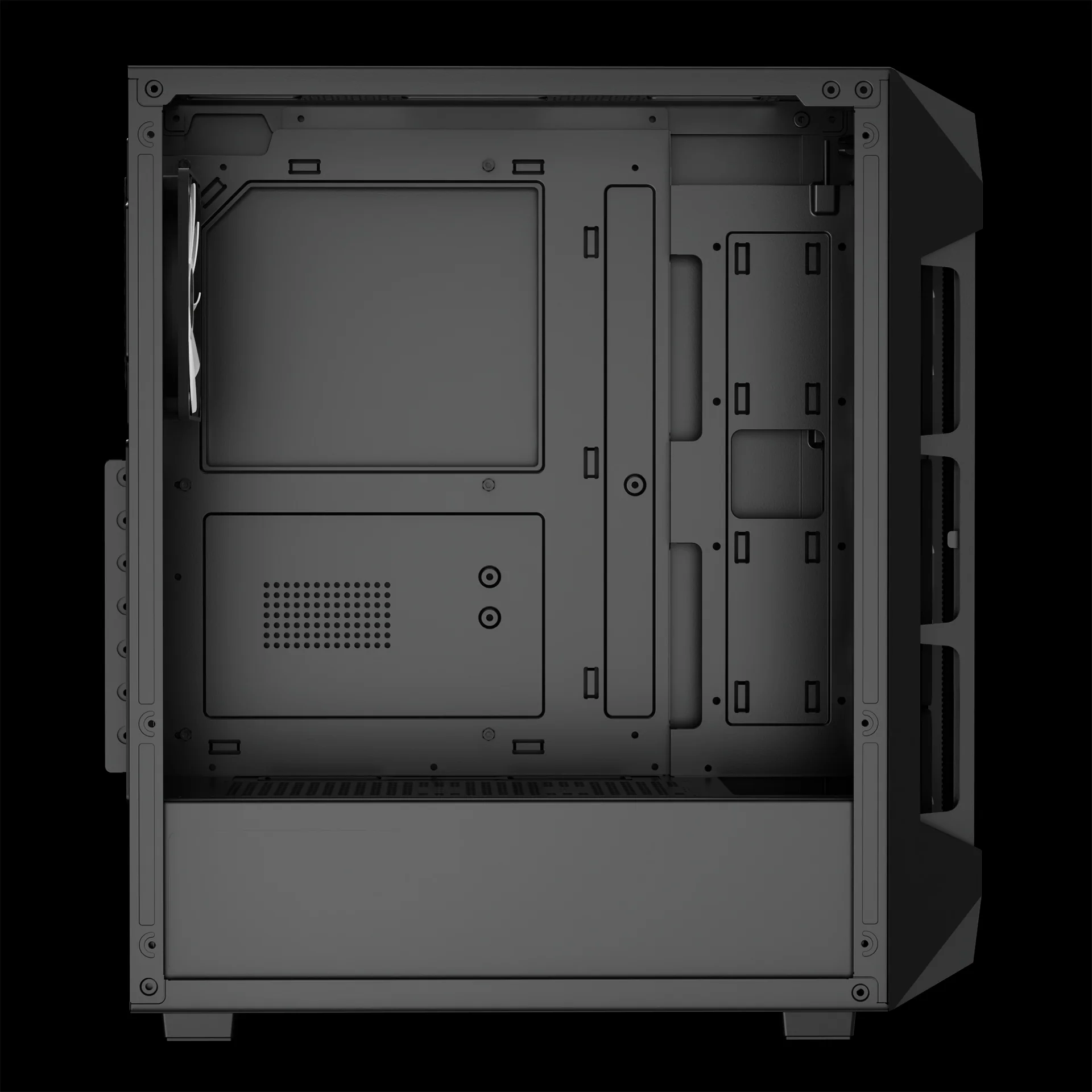 GAMDIAS AURA GC1 ELITE ARGB Mid Tower Gaming Case - Black - Image 8
