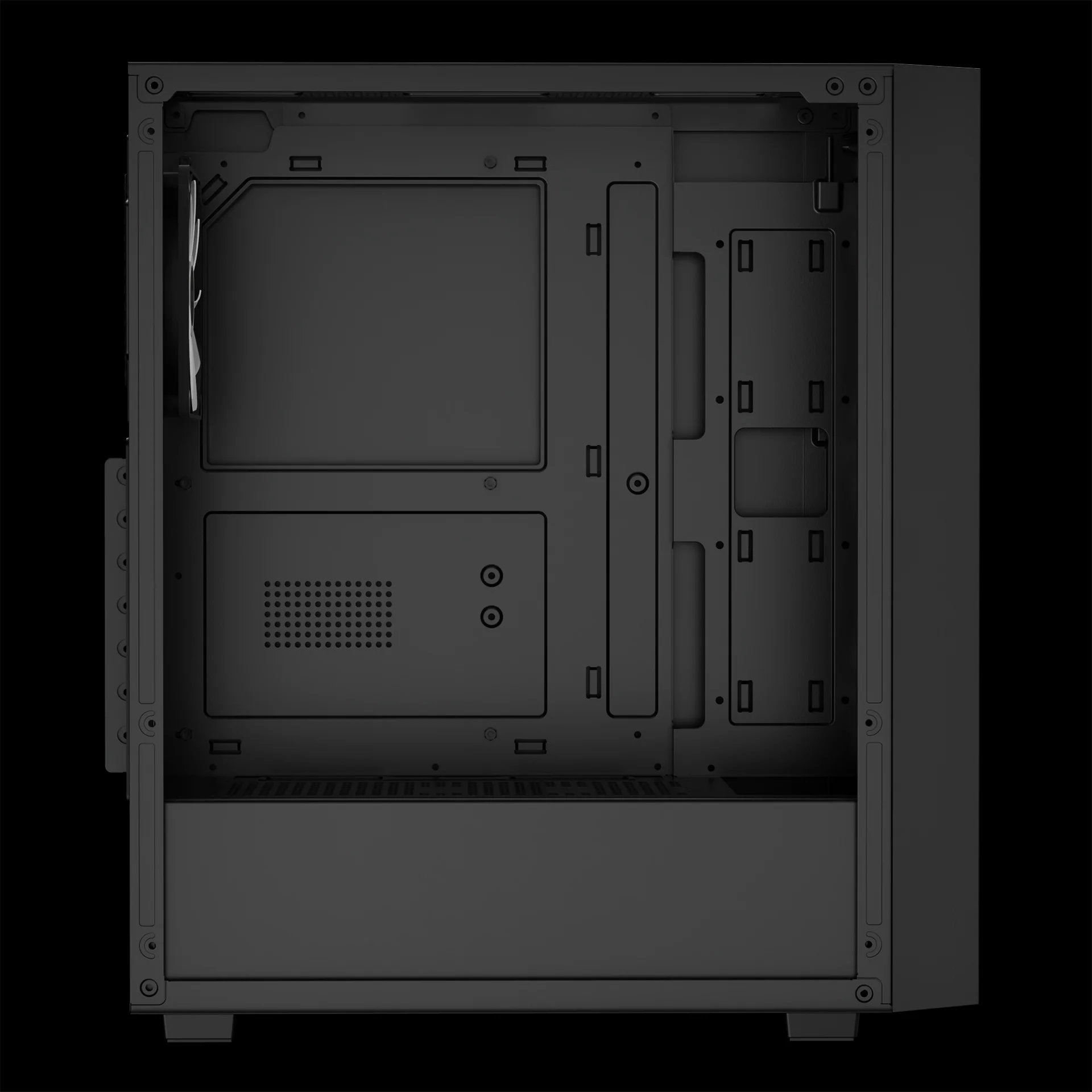 GAMDIAS AURA GC2 ELITE ARGB Mid Tower Gaming Case - Black - Image 7
