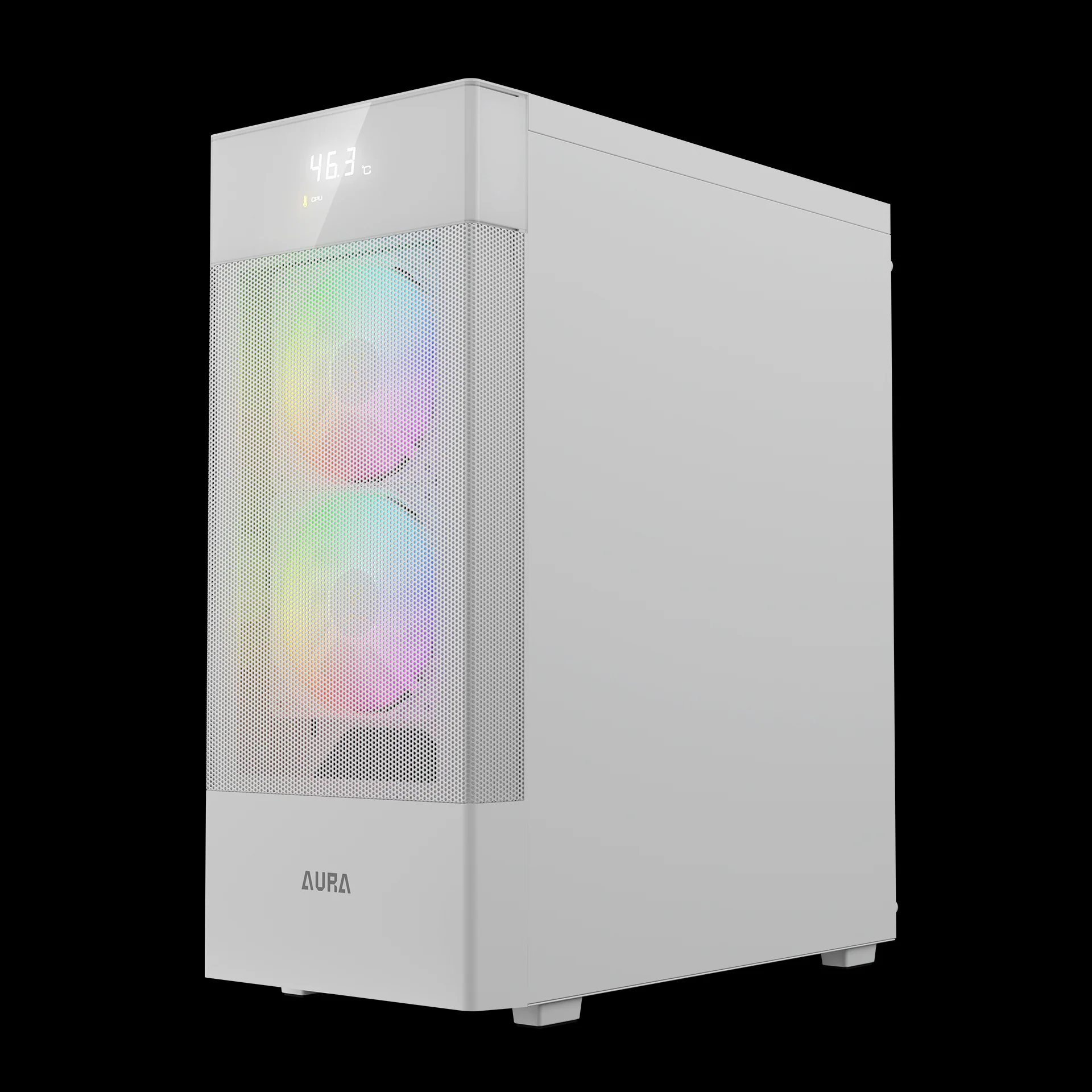 GAMDIAS AURA GC5 ELITE ARGB Mid Tower Gaming Case - White - Image 3
