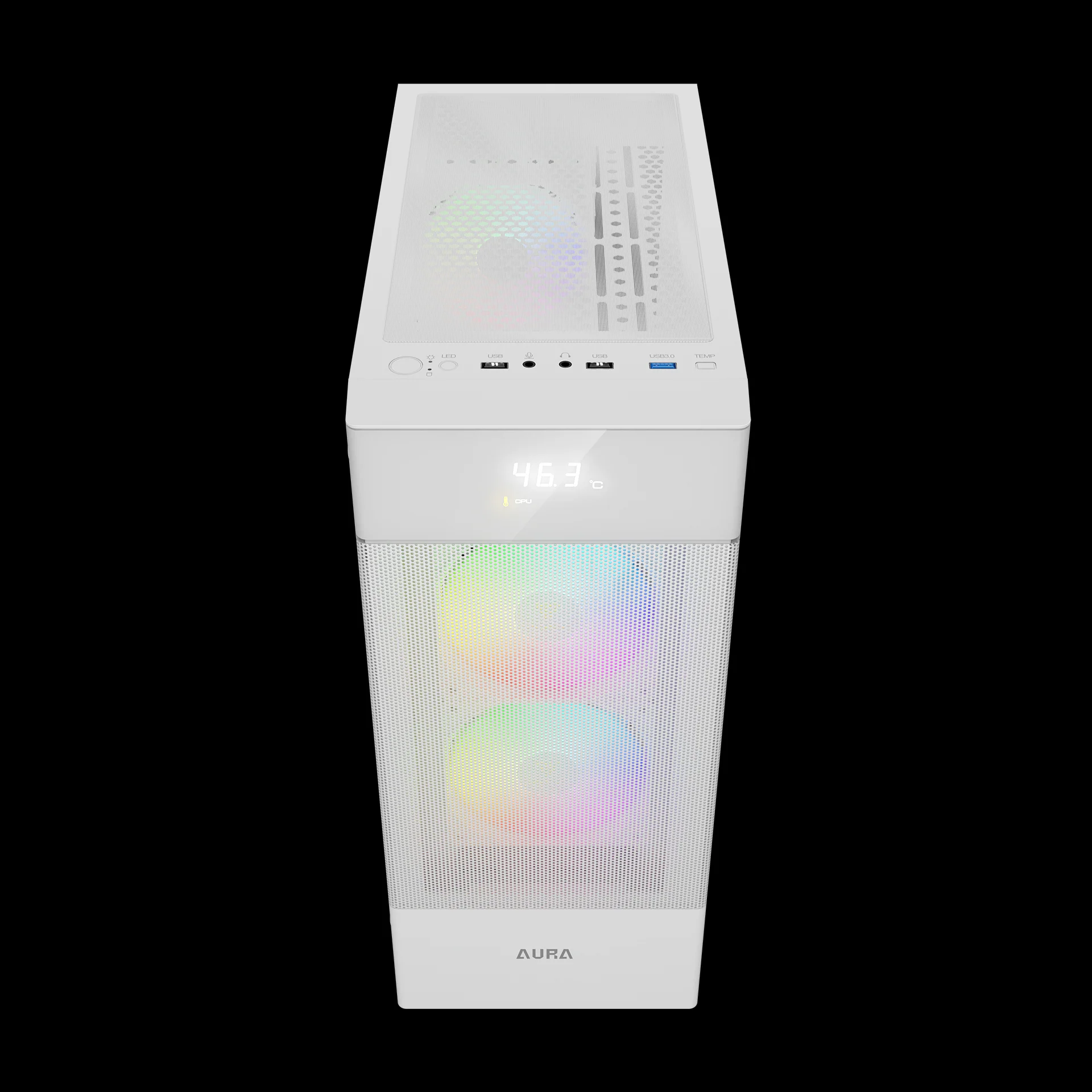 GAMDIAS AURA GC5 ELITE ARGB Mid Tower Gaming Case - White - Image 5