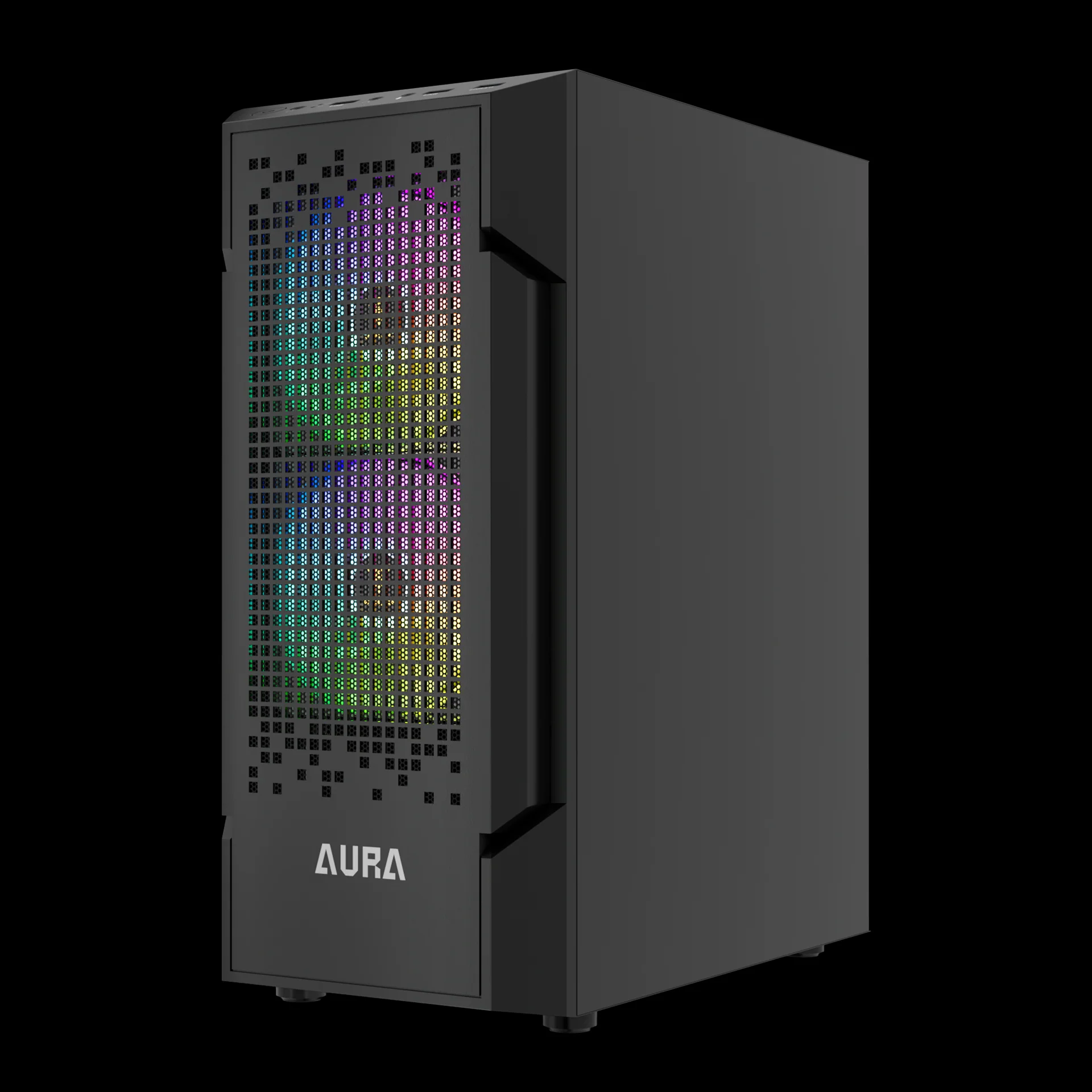GAMDIAS AURA GC7 ARGB Mid Tower Gaming Case - Black - Image 3