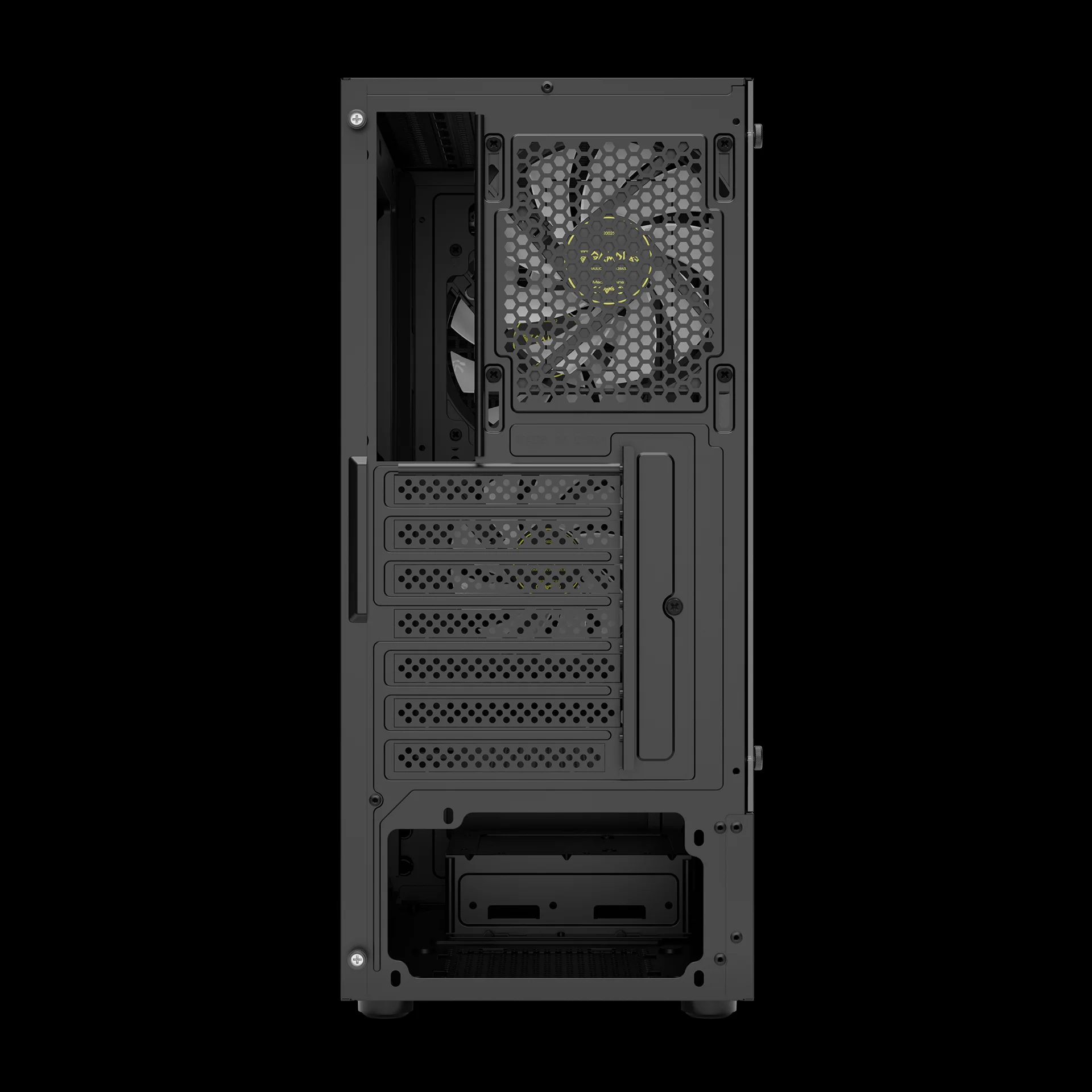 GAMDIAS AURA GC7 ARGB Mid Tower Gaming Case - Black - Image 6