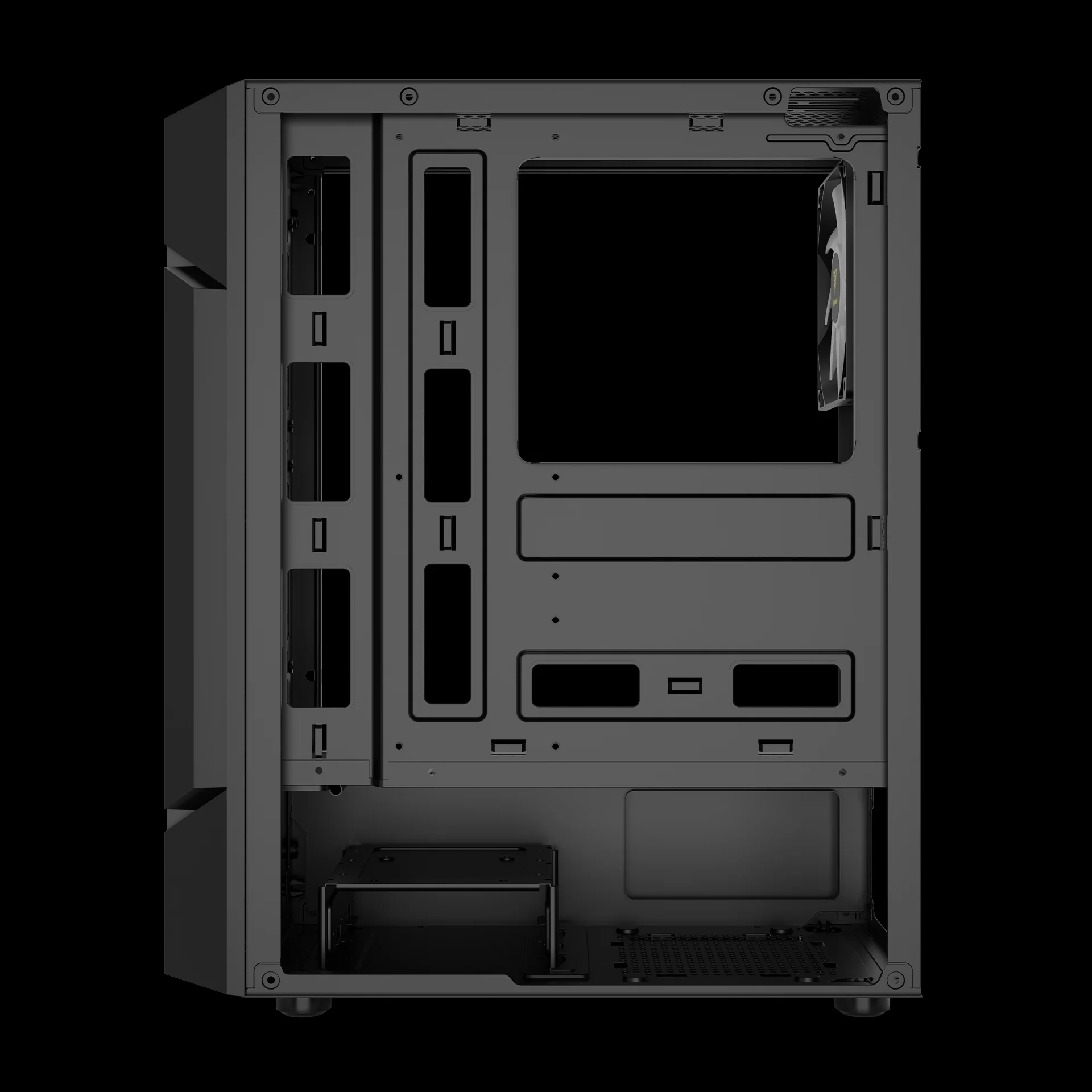 GAMDIAS AURA GC7 ARGB Mid Tower Gaming Case - Black - Image 7