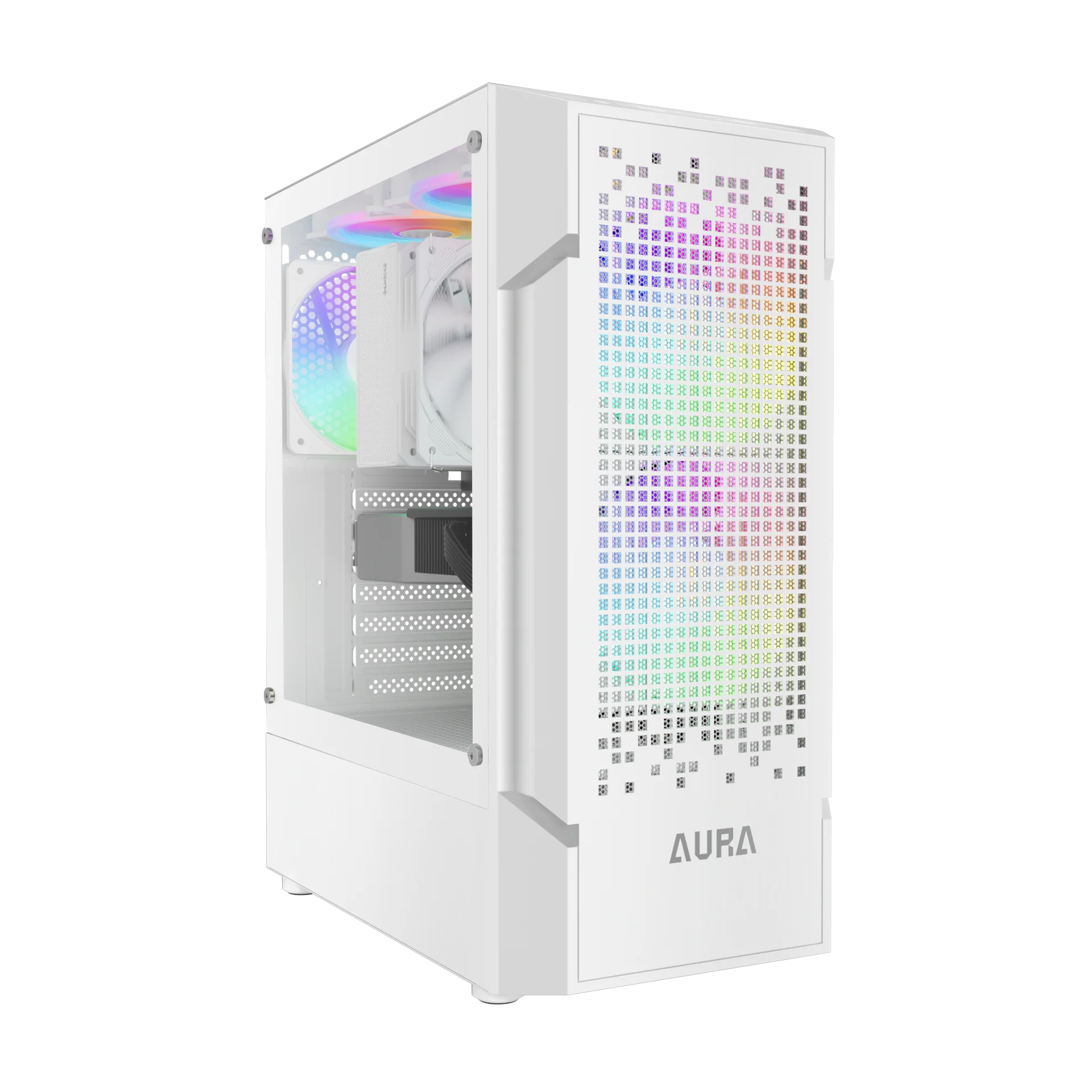 GAMDIAS AURA GC7 ARGB Mid Tower Gaming Case - White