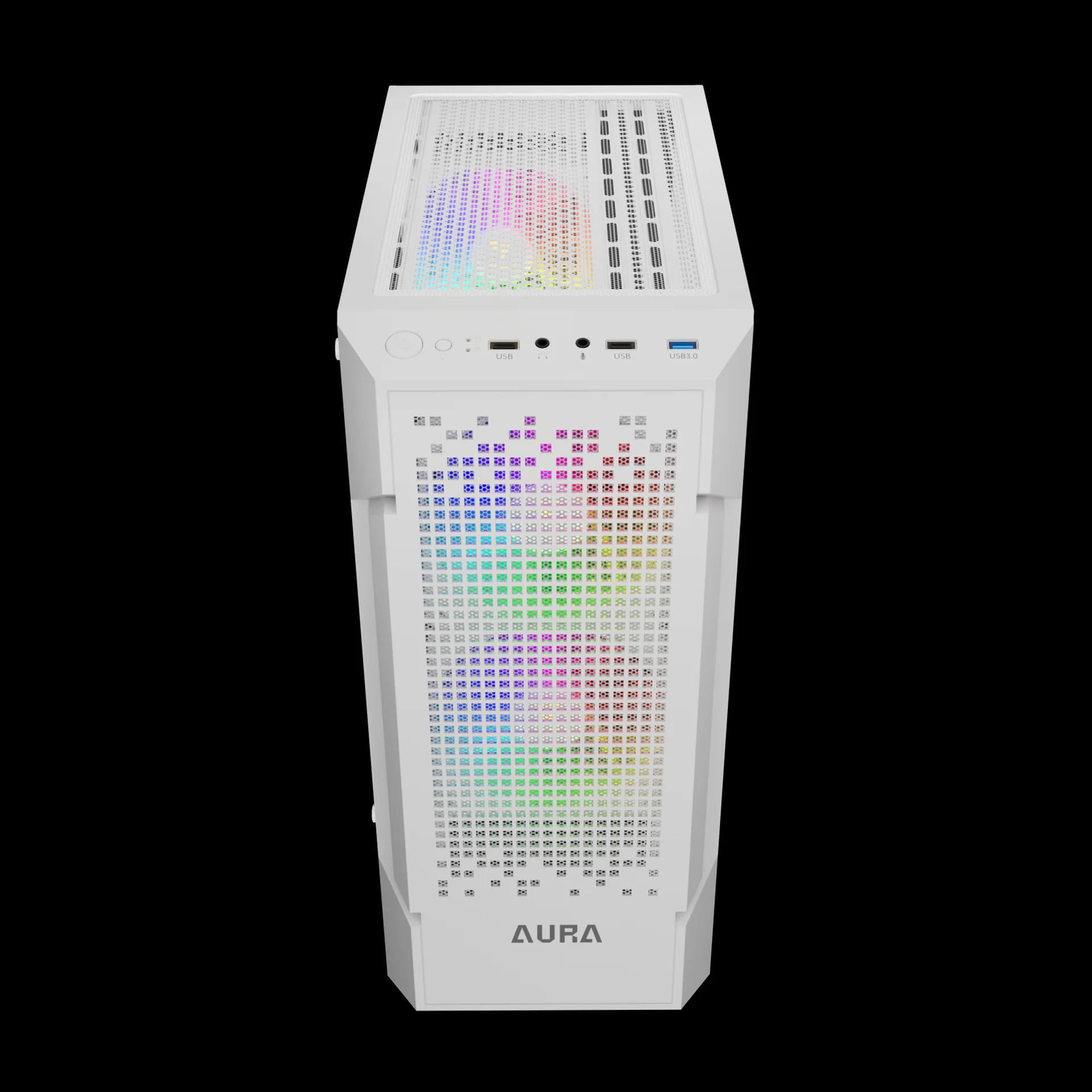 GAMDIAS AURA GC7 ARGB Mid Tower Gaming Case - White - Image 4