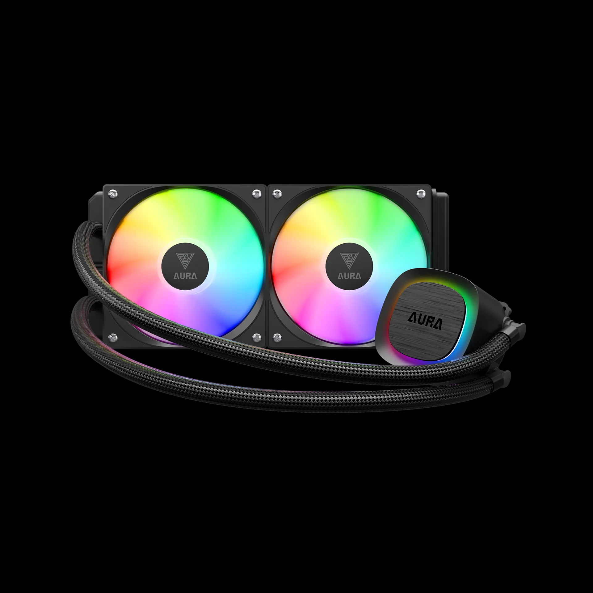 GAMDIAS AURA GL240 V2 ARGB Liquid Cooler - Black - Image 2