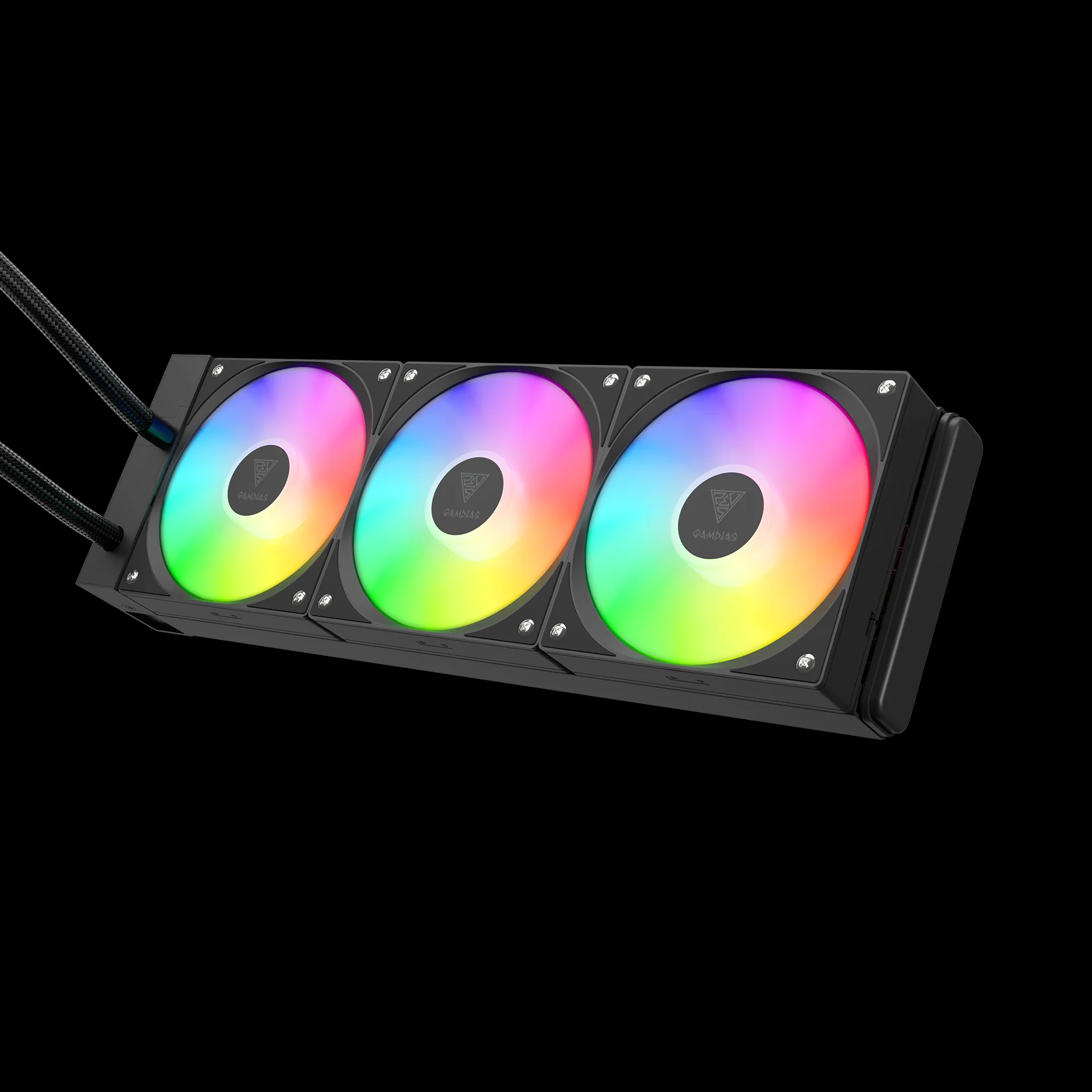 GAMDIAS CHIONE E4-360 AIO Digital Display Infinity Mirror Liquid Cooler - Black - Image 5