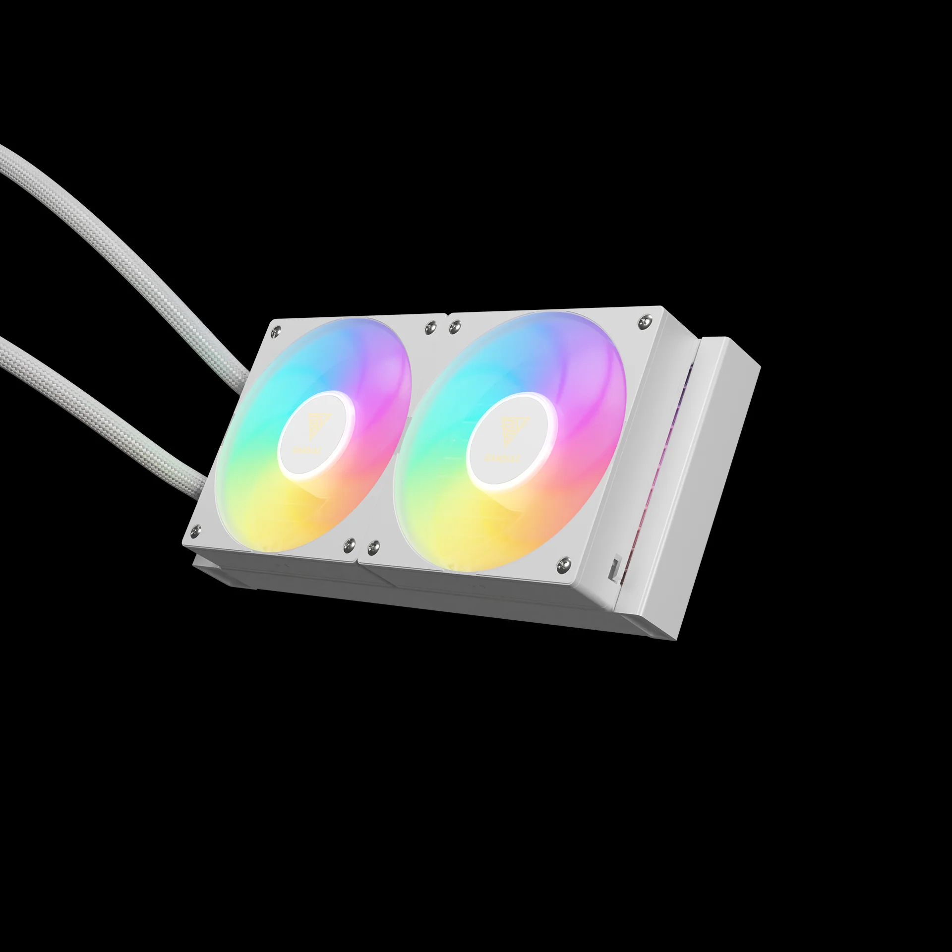 GAMDIAS CHIONE P5-240 ARGB Liquid Cooler with IPS LCD Display - White - Image 3