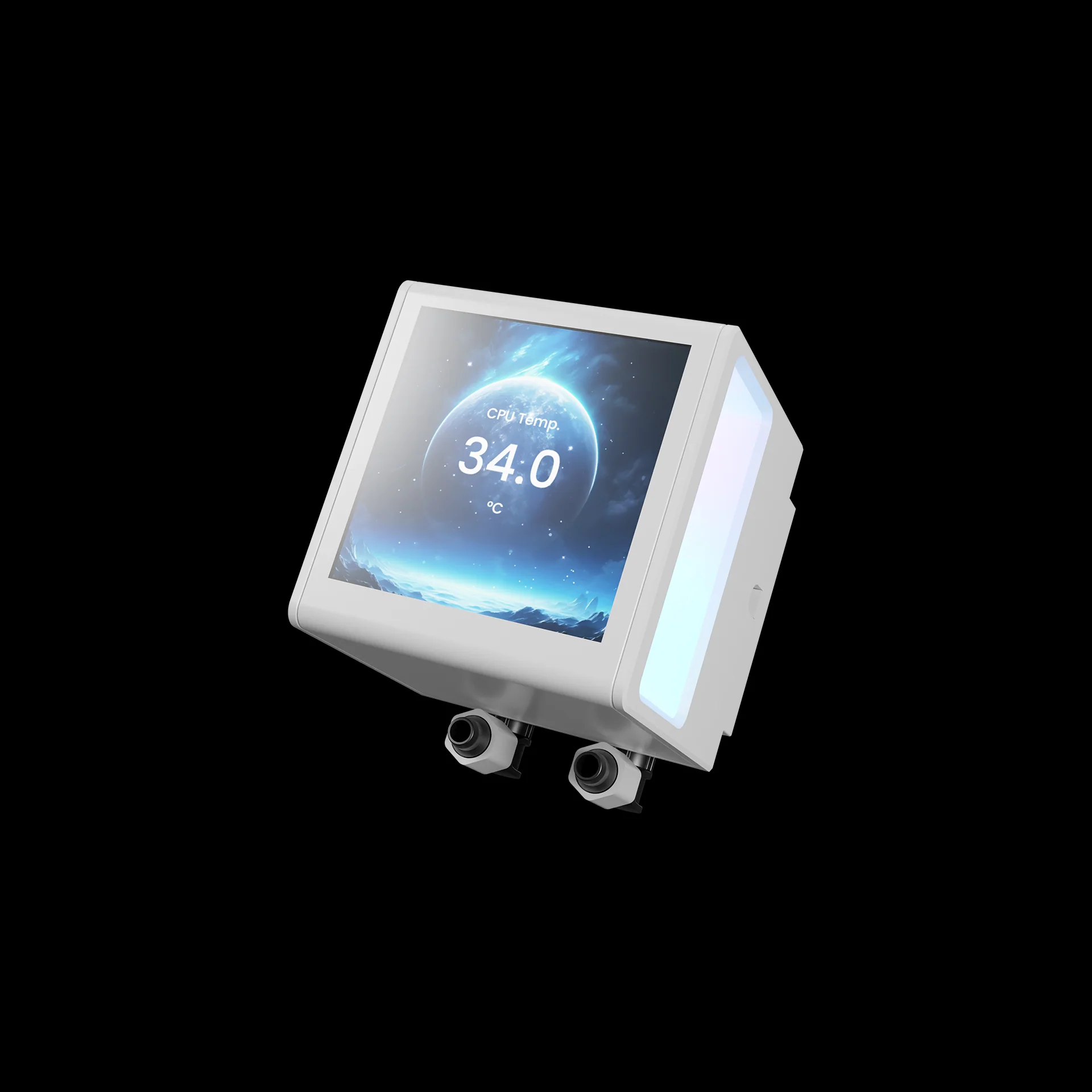 GAMDIAS CHIONE P5-240 ARGB Liquid Cooler with IPS LCD Display - White - Image 5