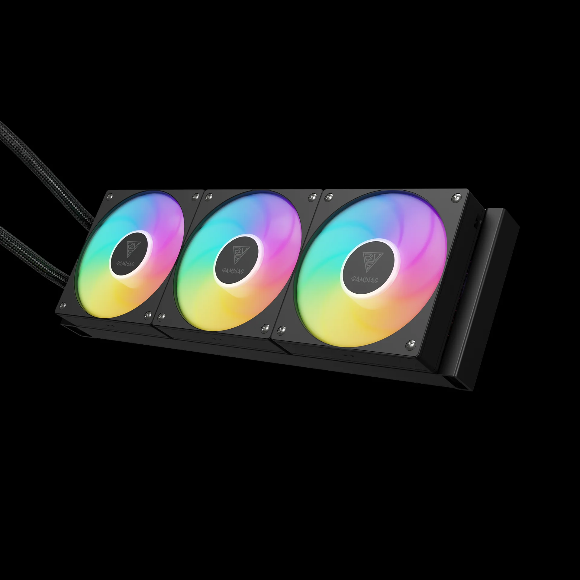 GAMDIAS CHIONE P5-360 ARGB Liquid Cooler with IPS LCD Display - Black - Image 2