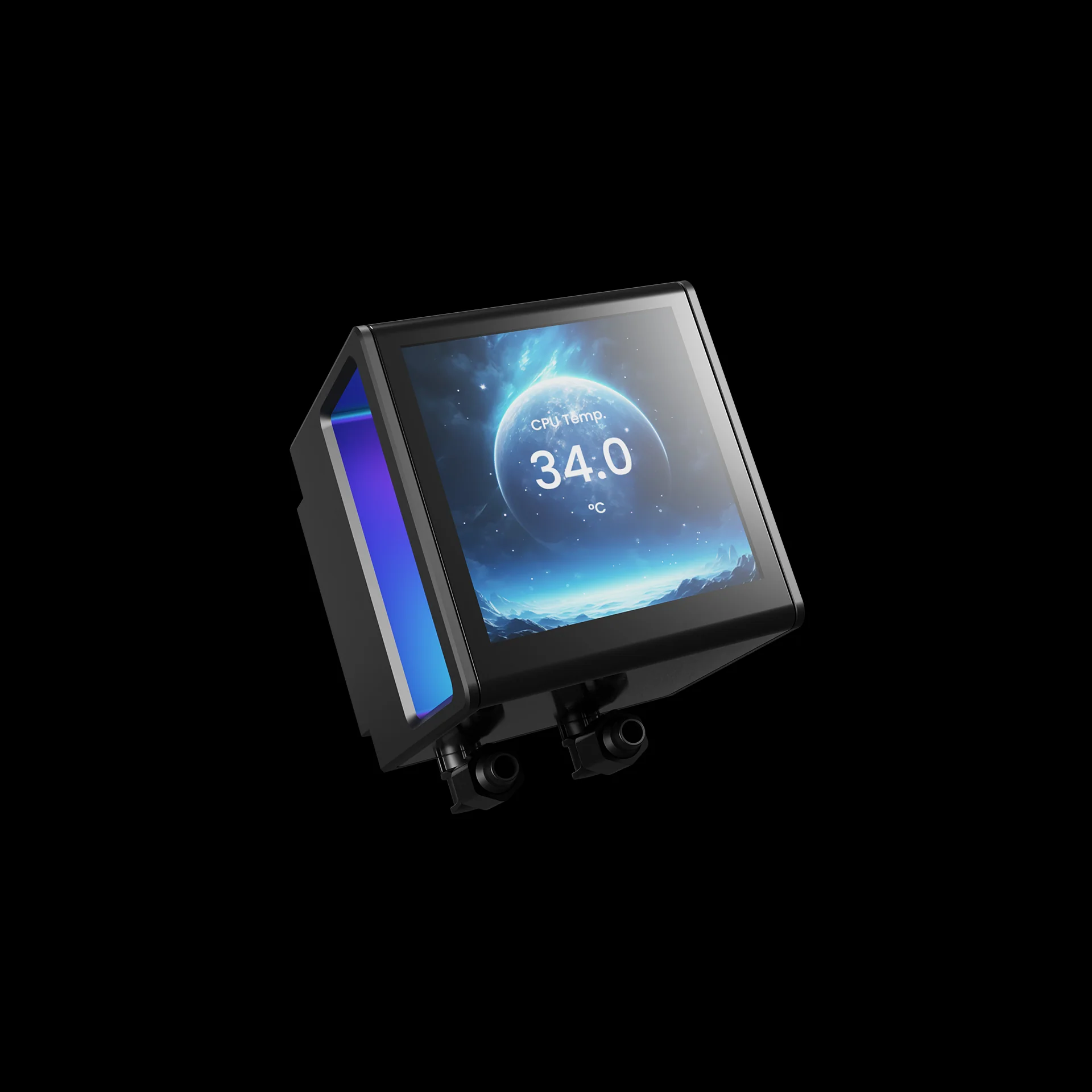 GAMDIAS CHIONE P5-360 ARGB Liquid Cooler with IPS LCD Display - Black - Image 3