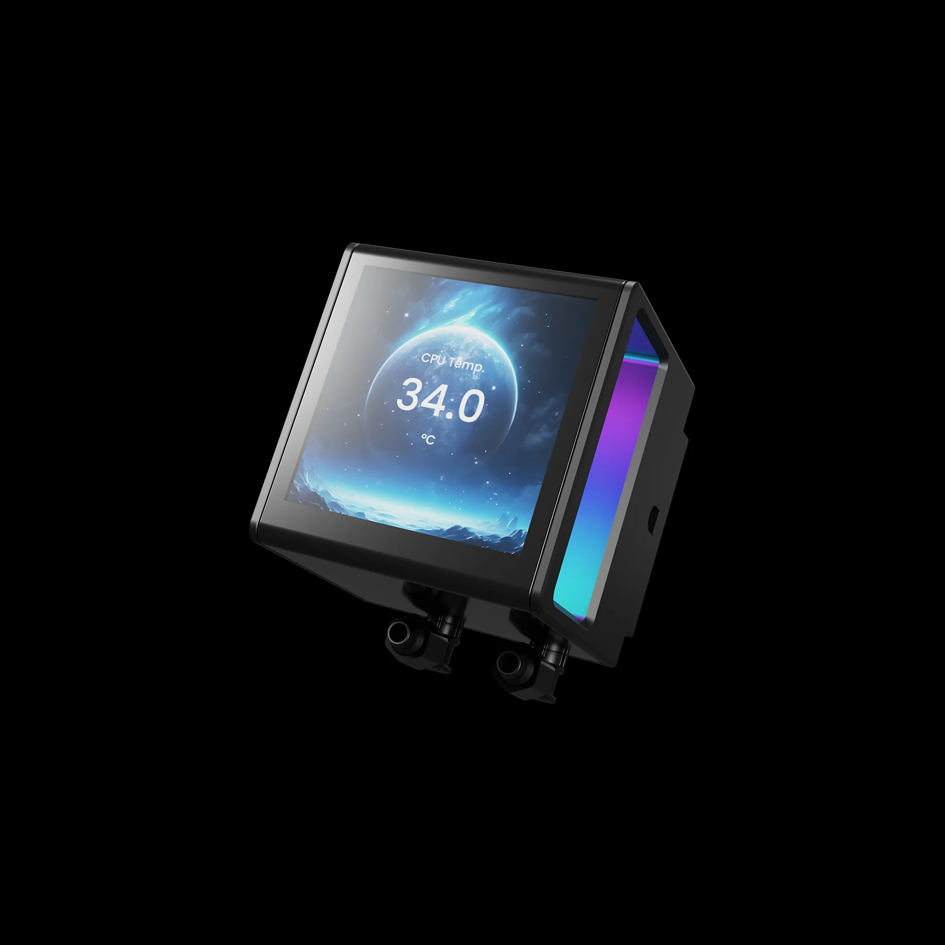 GAMDIAS CHIONE P5-360 ARGB Liquid Cooler with IPS LCD Display - Black - Image 4