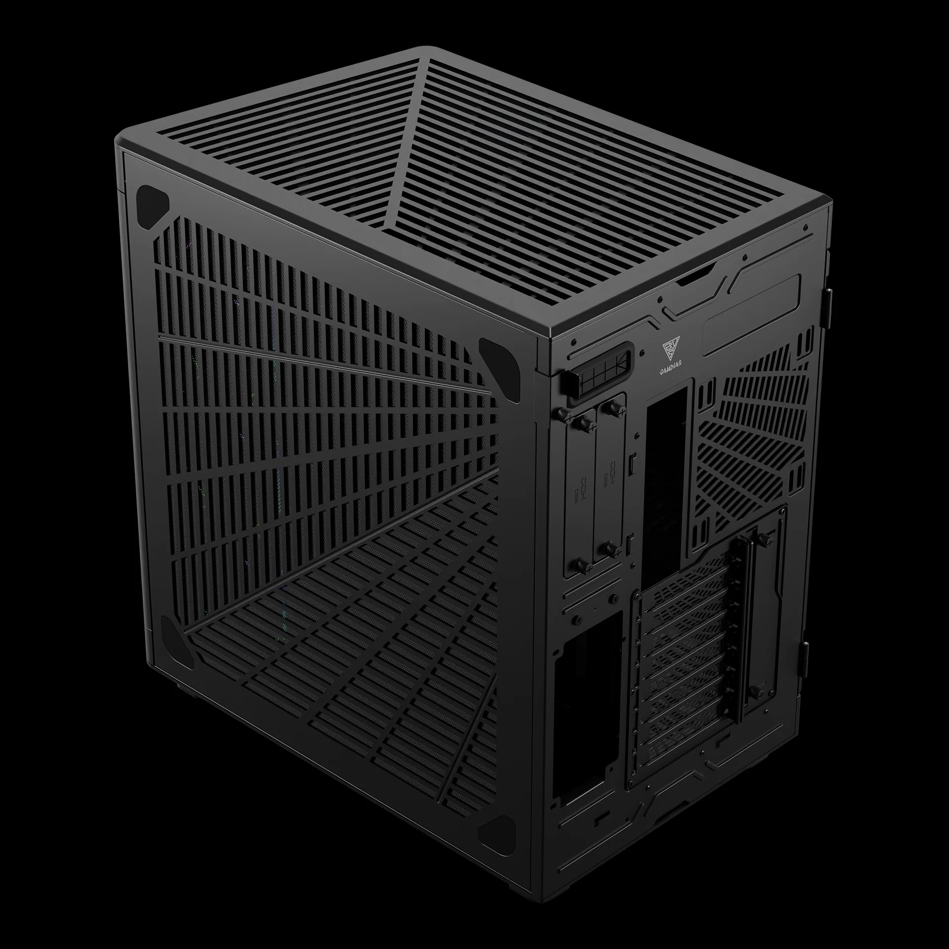 GAMDIAS NESO P1 PRO ARGB Full ARGB Gaming Case - Black - Image 3
