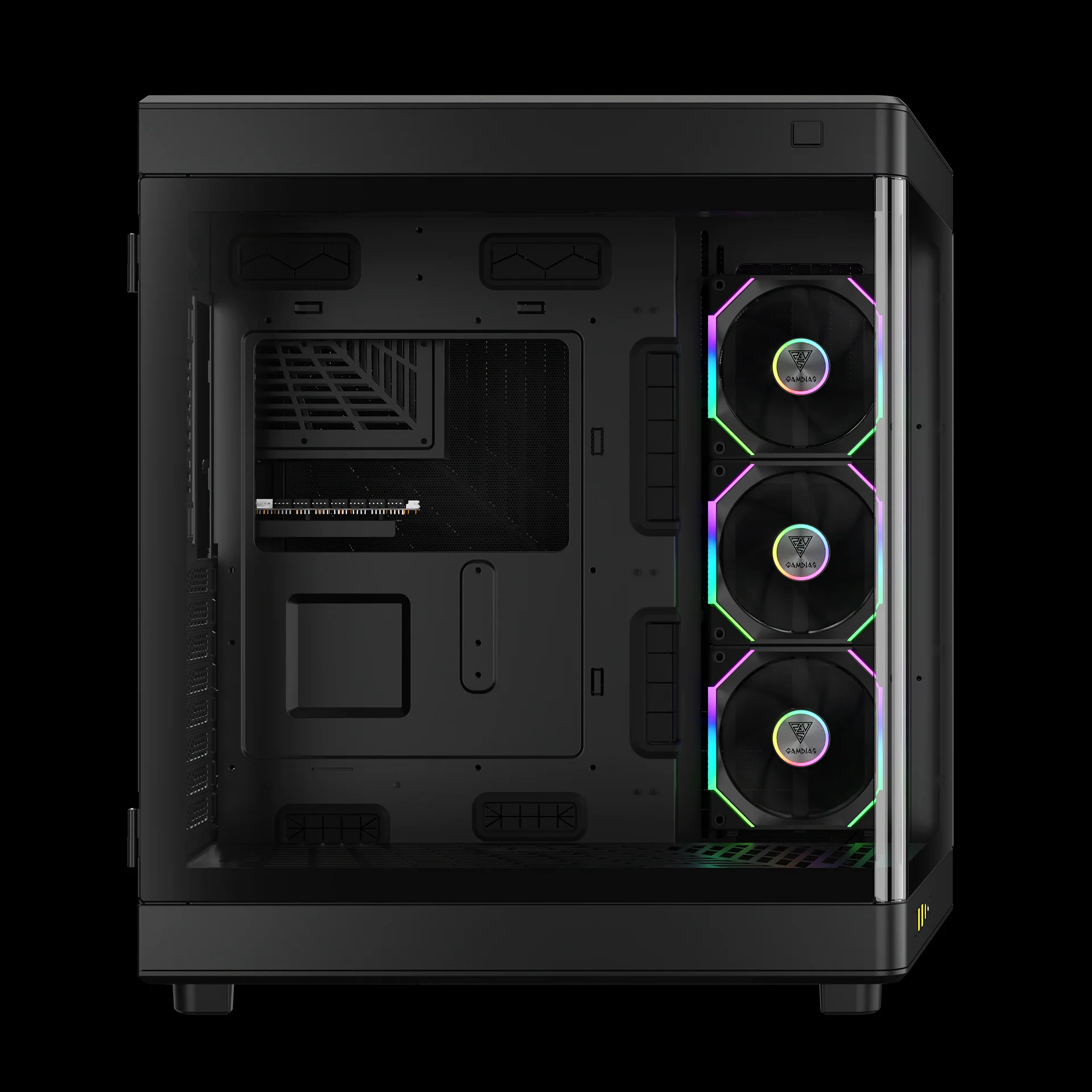 GAMDIAS NESO P1 PRO ARGB Full ARGB Gaming Case - Black - Image 5